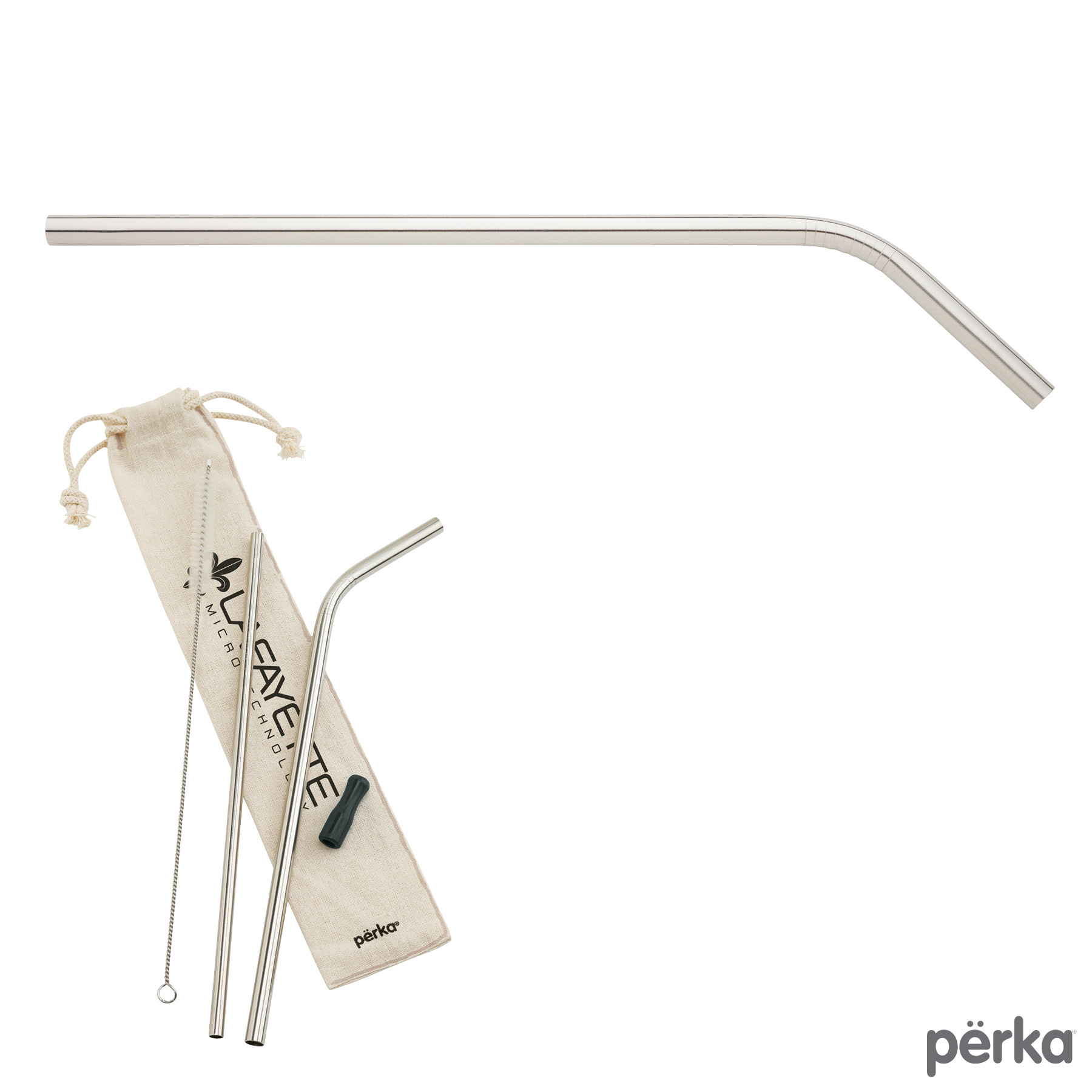 Perka® Avila 5-Piece Stainless Steel Straw Set 19