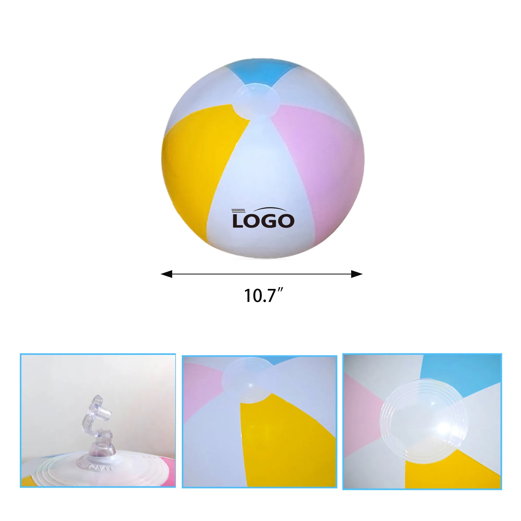 Inflatable 4-Color Sphere Beach Ball MOQ 50PCS 2