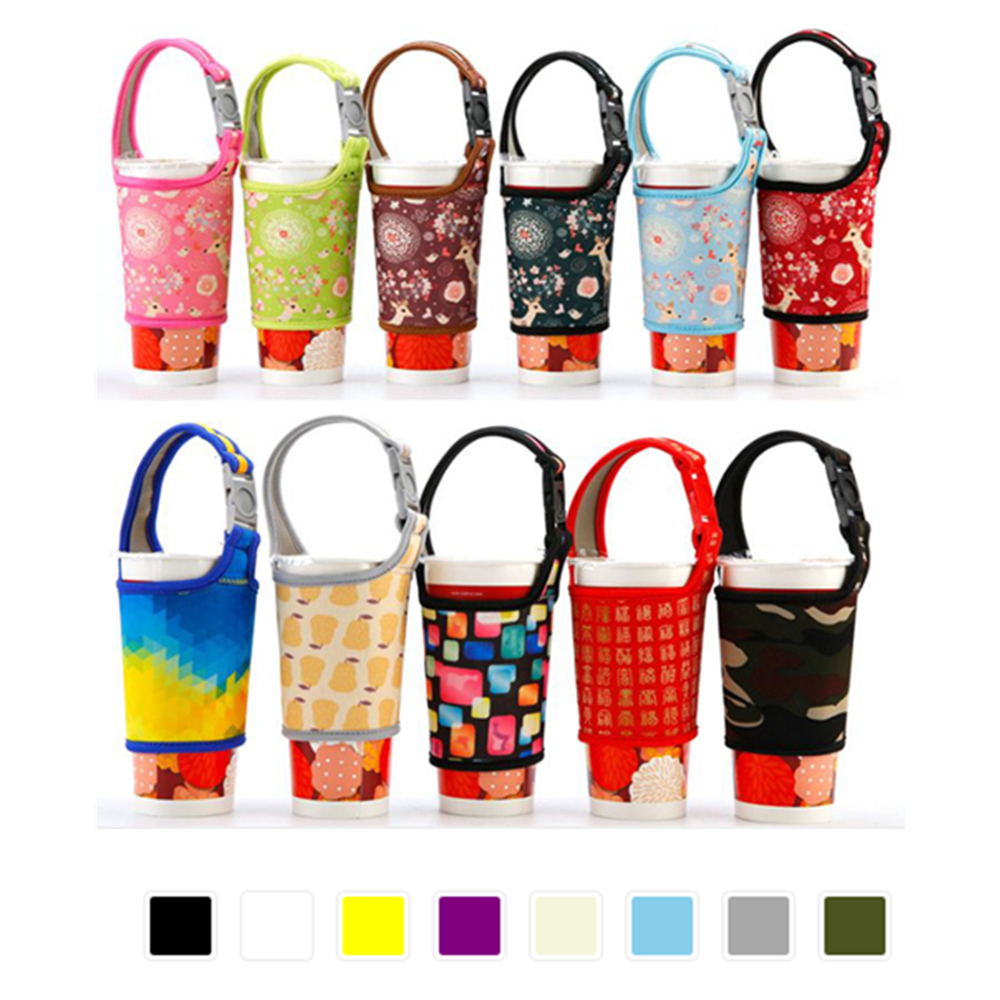 Neoprene Water Bottle Sleeve w/Handle, custom koozie with logo imprint 4