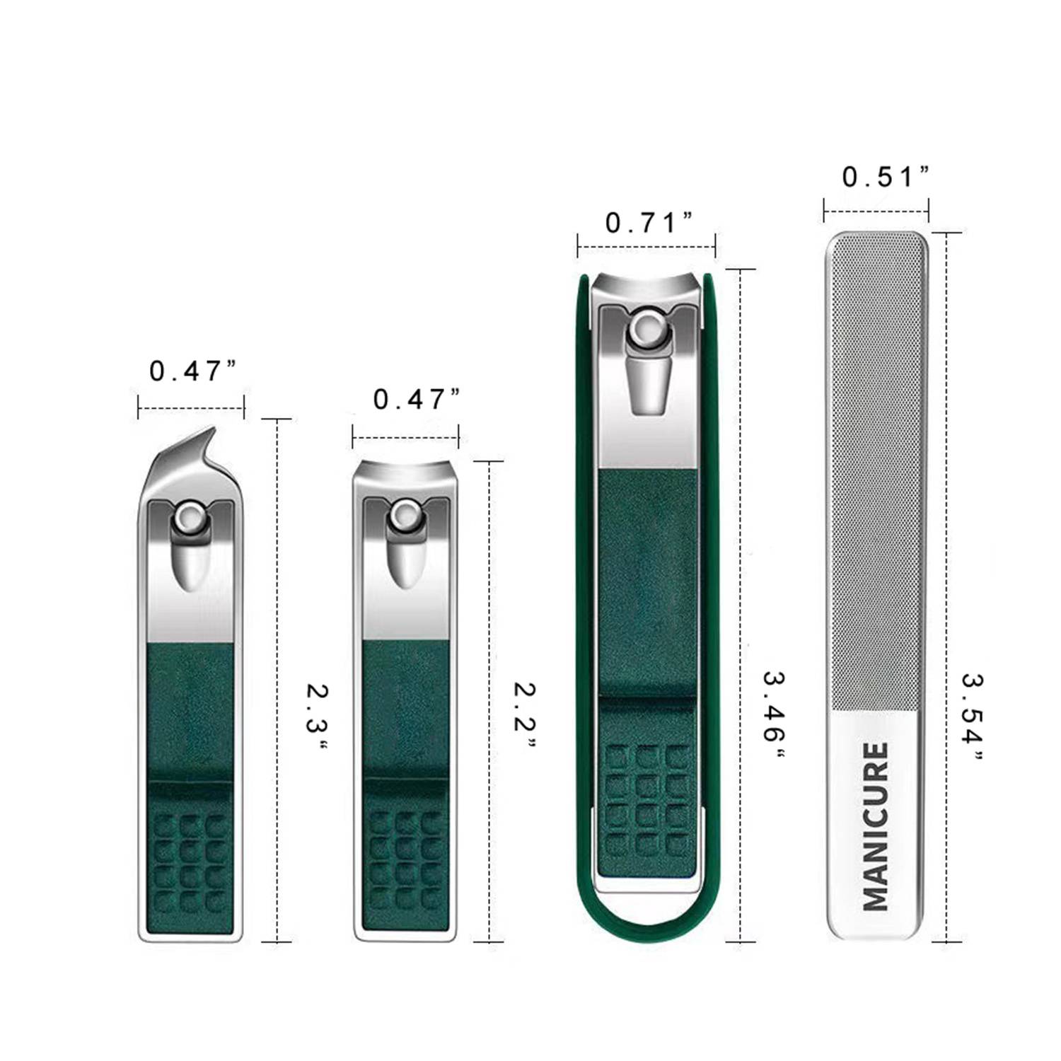 4pcs Stainless Steel Nail Clipper Set 3