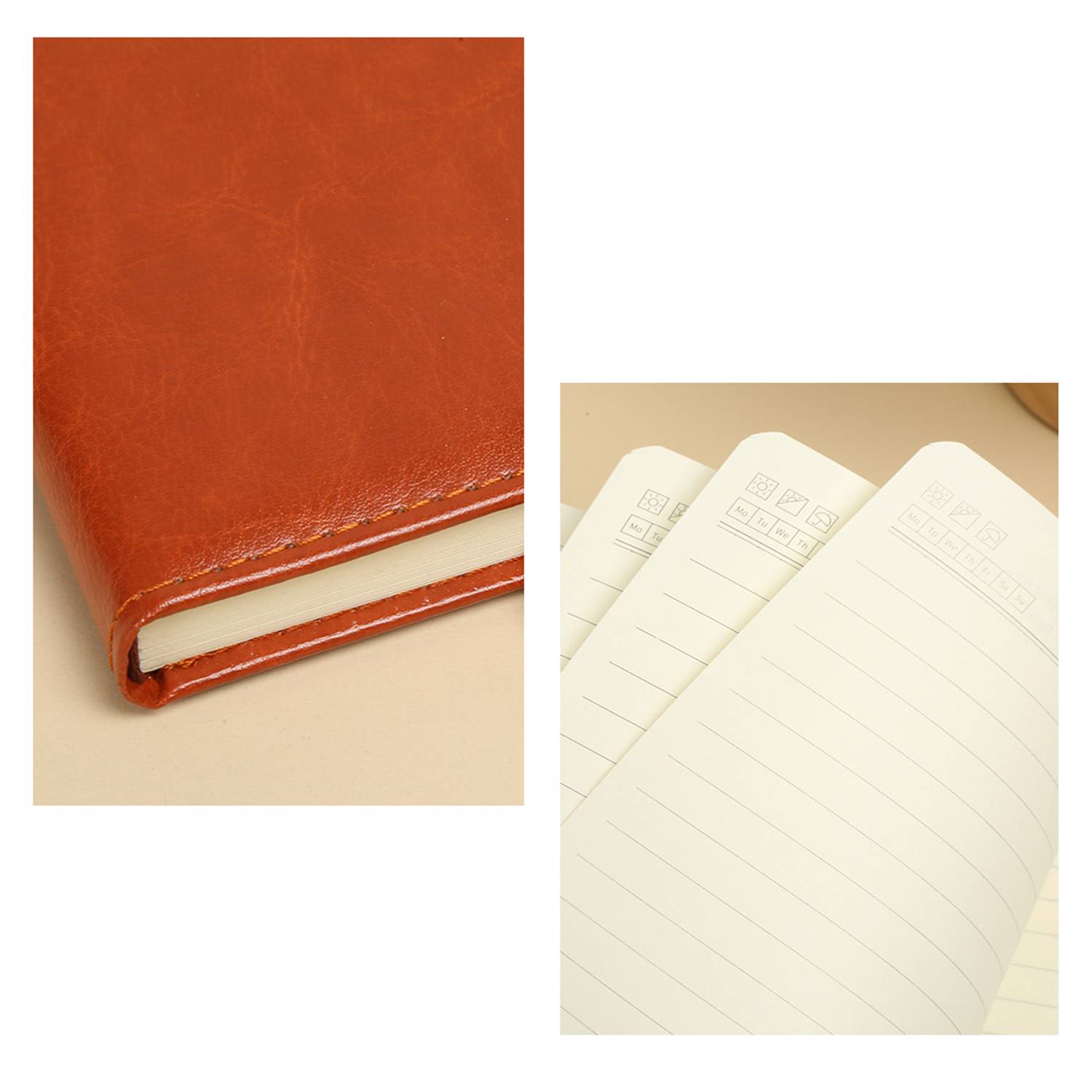 A5 200 Pages PU Leather Notebook w/ Calculator 4