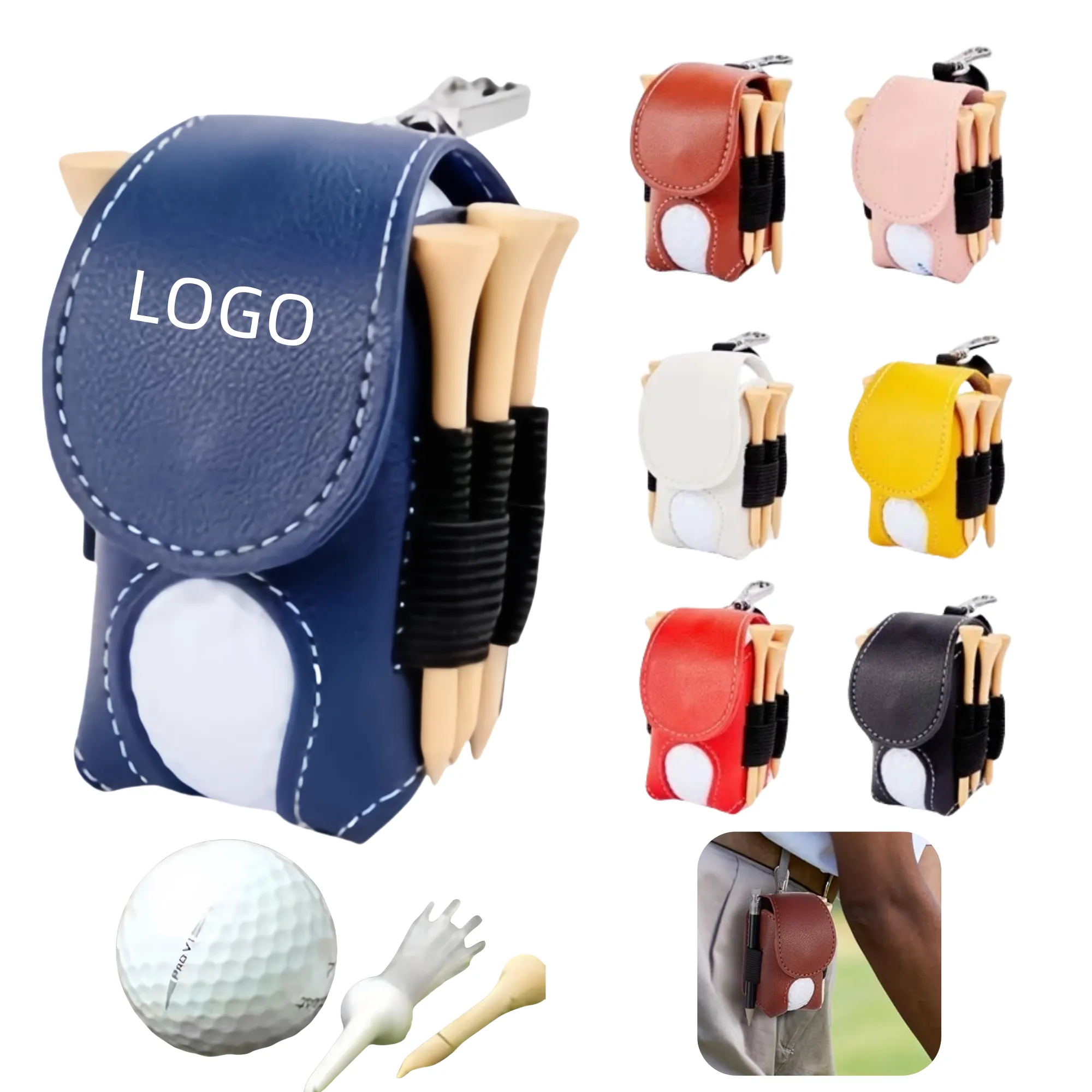 Waist-Mounted Small Golf Tees Set Bag 4