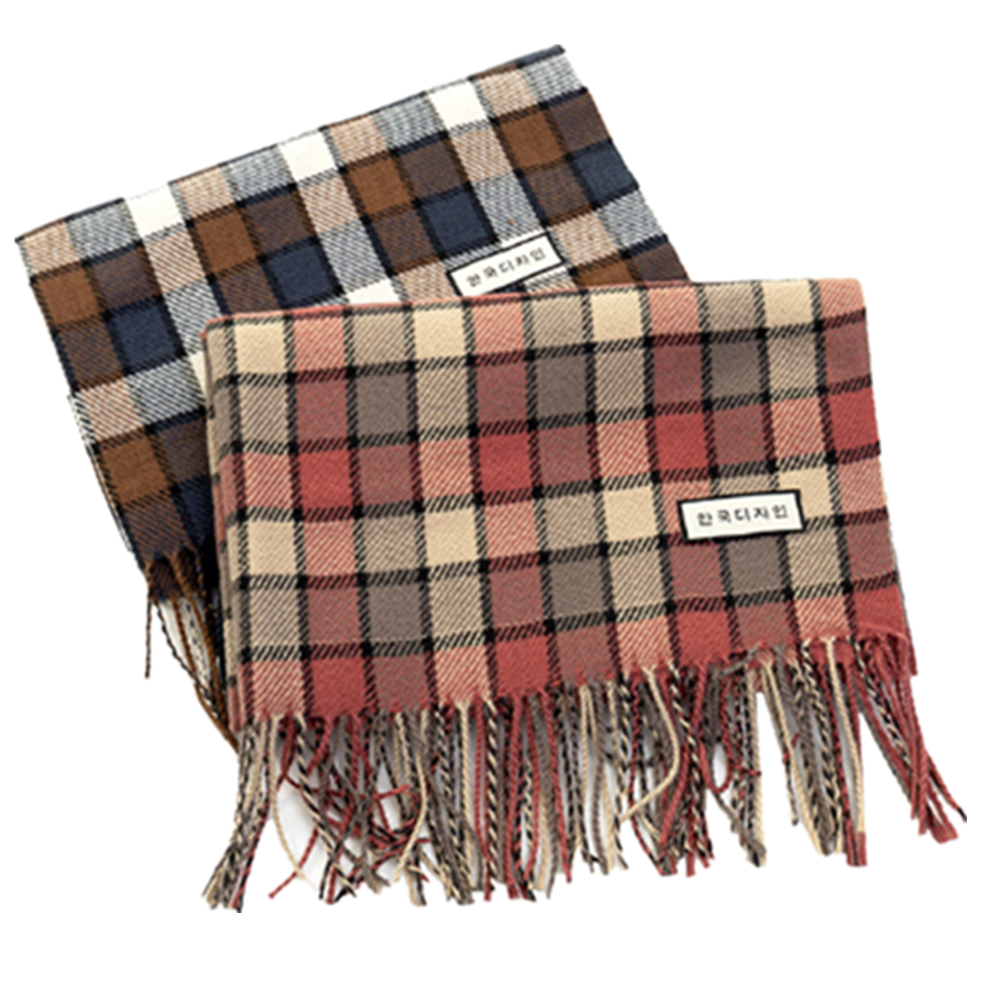 Tassel Imitation Cashmere Scarf Warm Keeping Shawl 7