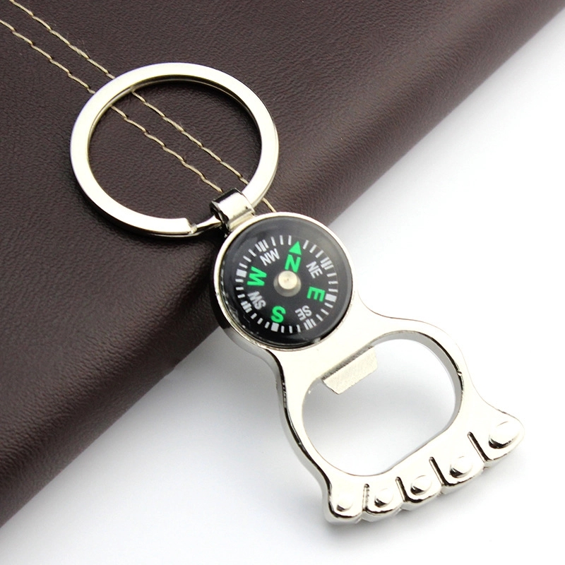 Bottle Opener Keychain with Compass 1