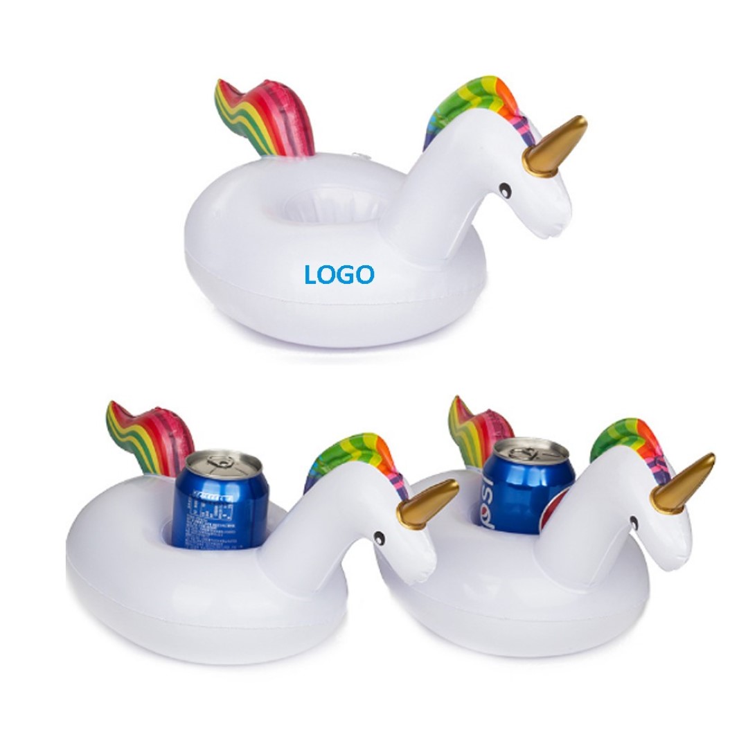 PVC Inflatable Floating Unicorn Cup Holder 3