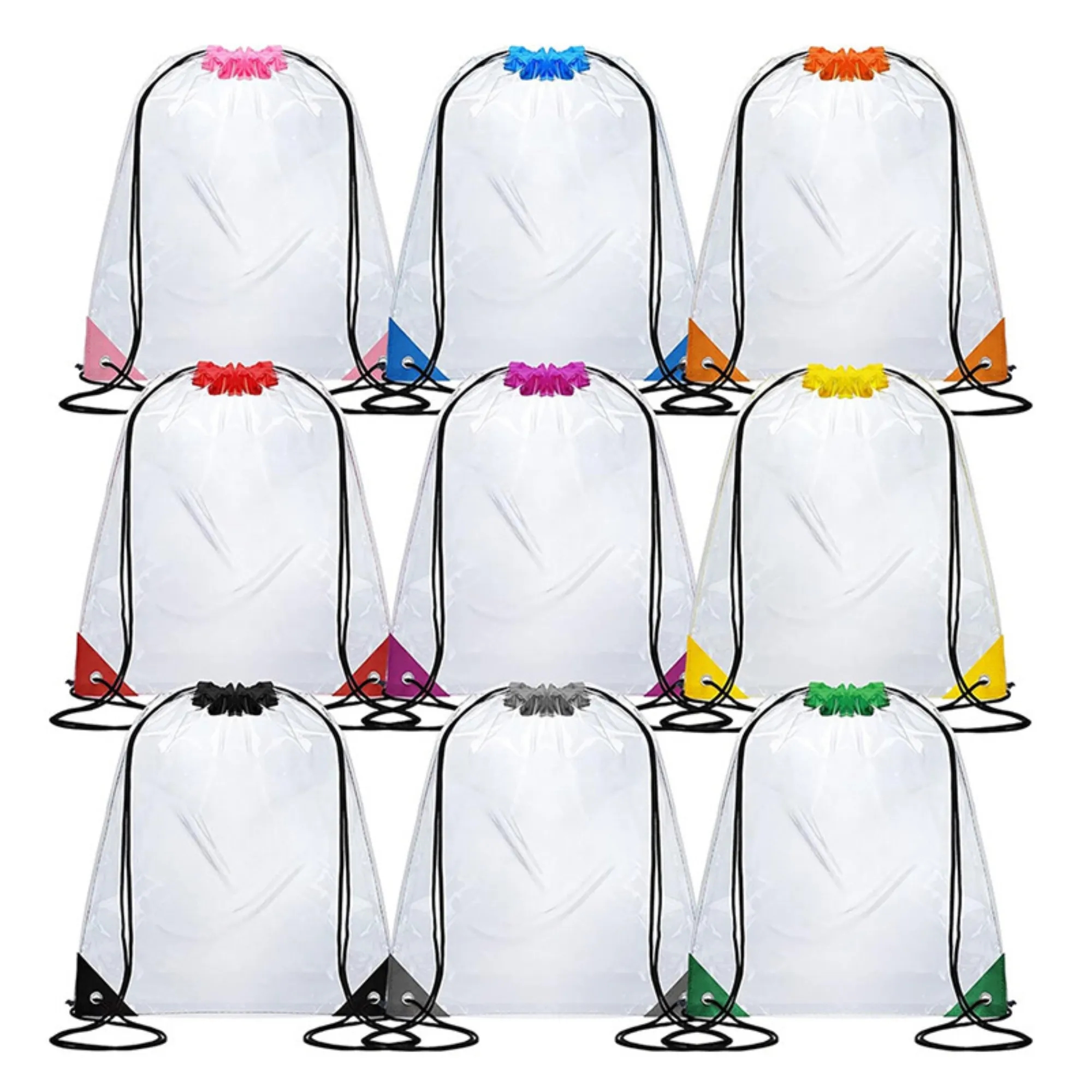 Clear Stadium Drawstring Backpack Waterproof PVC Bag 4