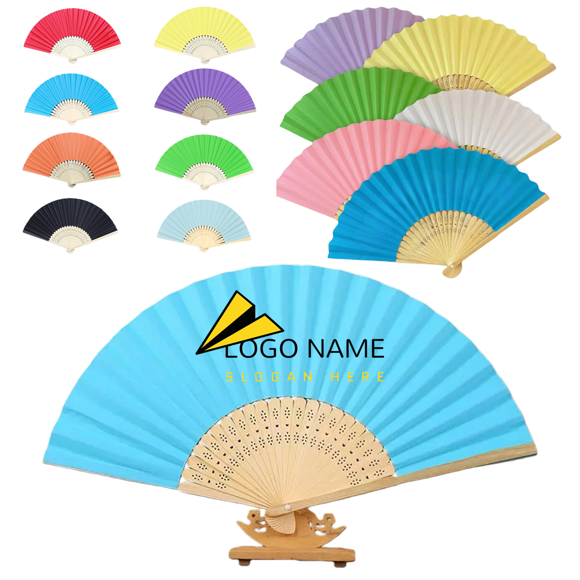 Party Handheld Paper Fan 2