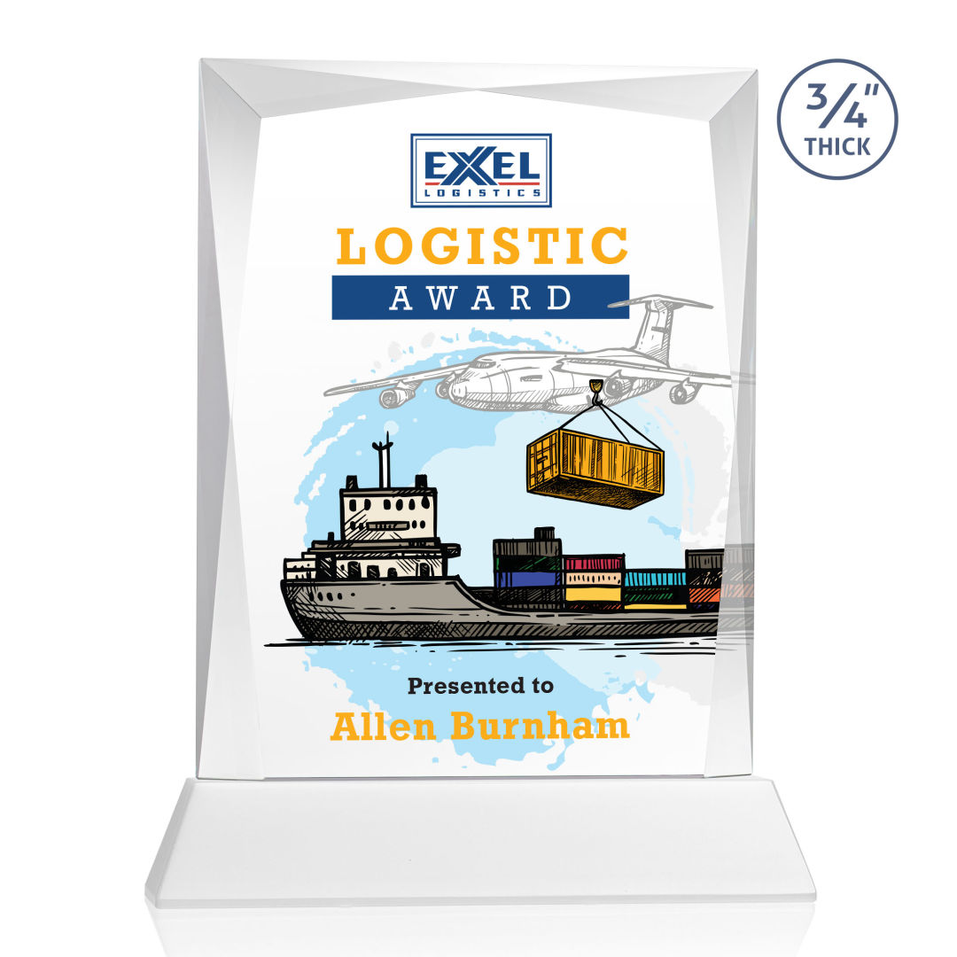 Messina VividPrint™ Award on Newhaven Base - White 3