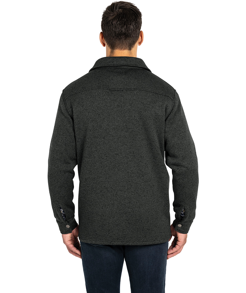 Heathered Fleece Snap Shacket