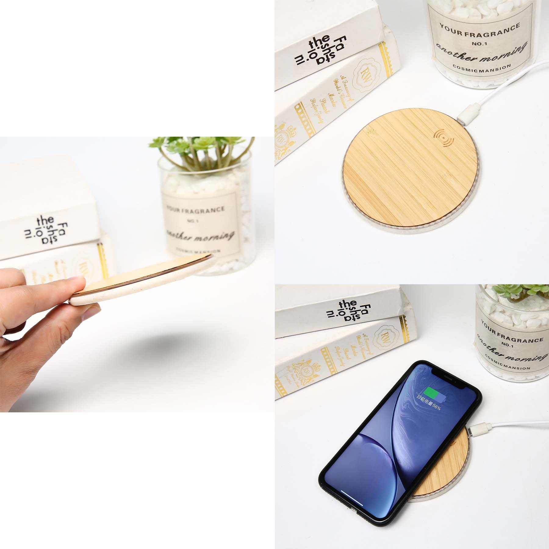 Bamboo Wood Mobile Phone Wireless Charging 2
