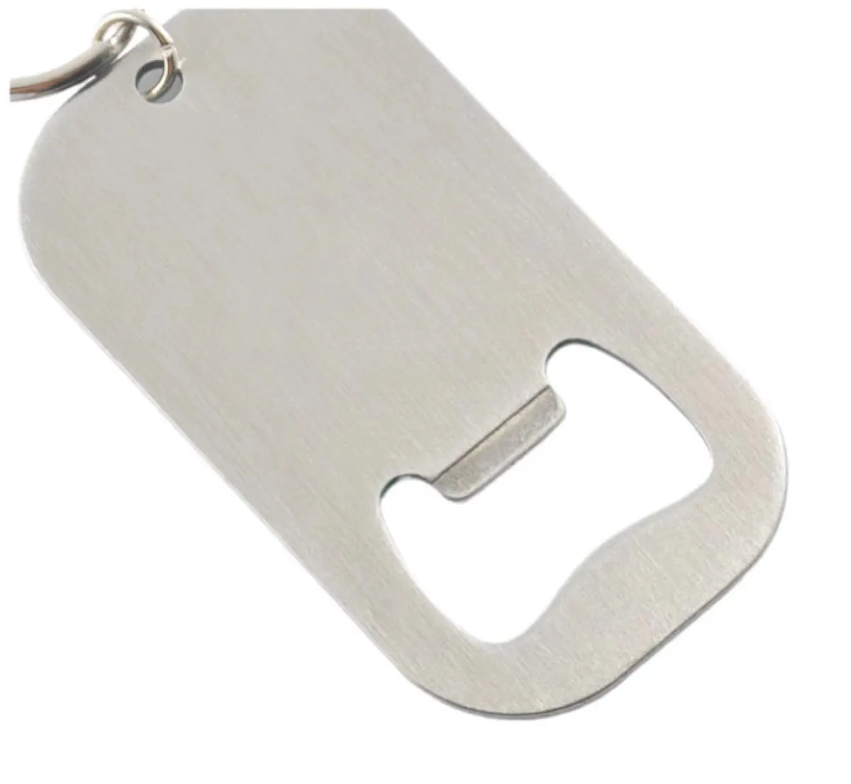 Stainless Steel Flat Bottle Opener Keychain 5