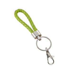 Rotated Ring Weaved PU Leather Keychain Key Organization 17