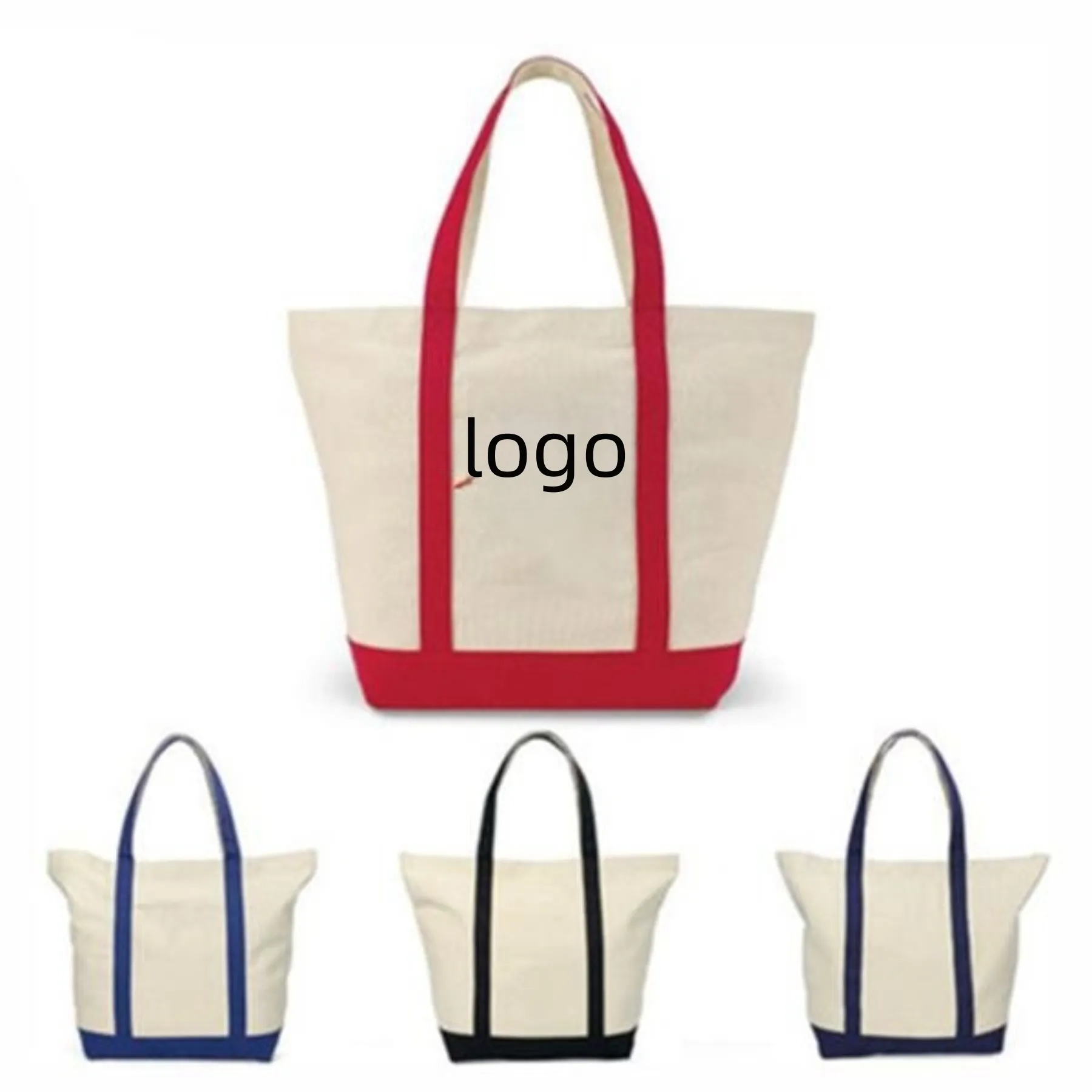 Heavy Duty Cotton Canvas Boat Tote Bag, custom tote bag with logo imprint 2