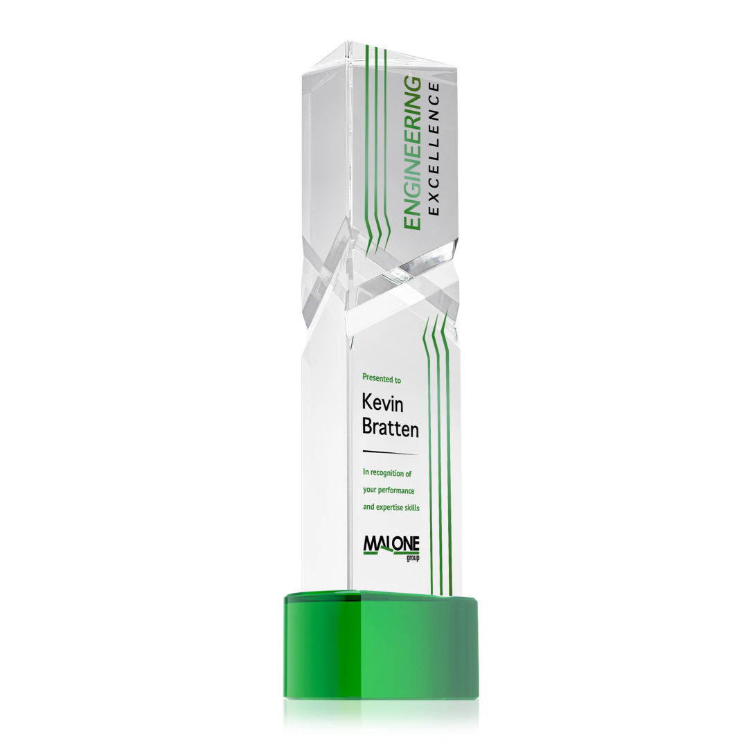 Oakham VividPrint™ Award on Paragon Base - Green 20