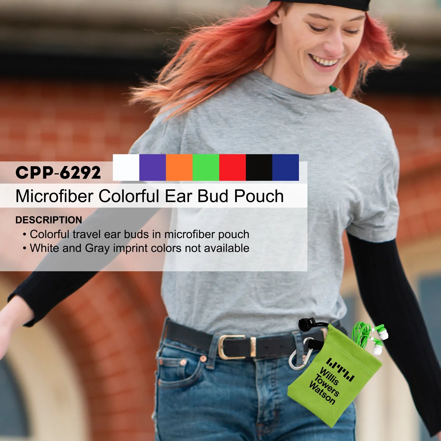 Microfiber Colorful Ear Bud Pouch 17