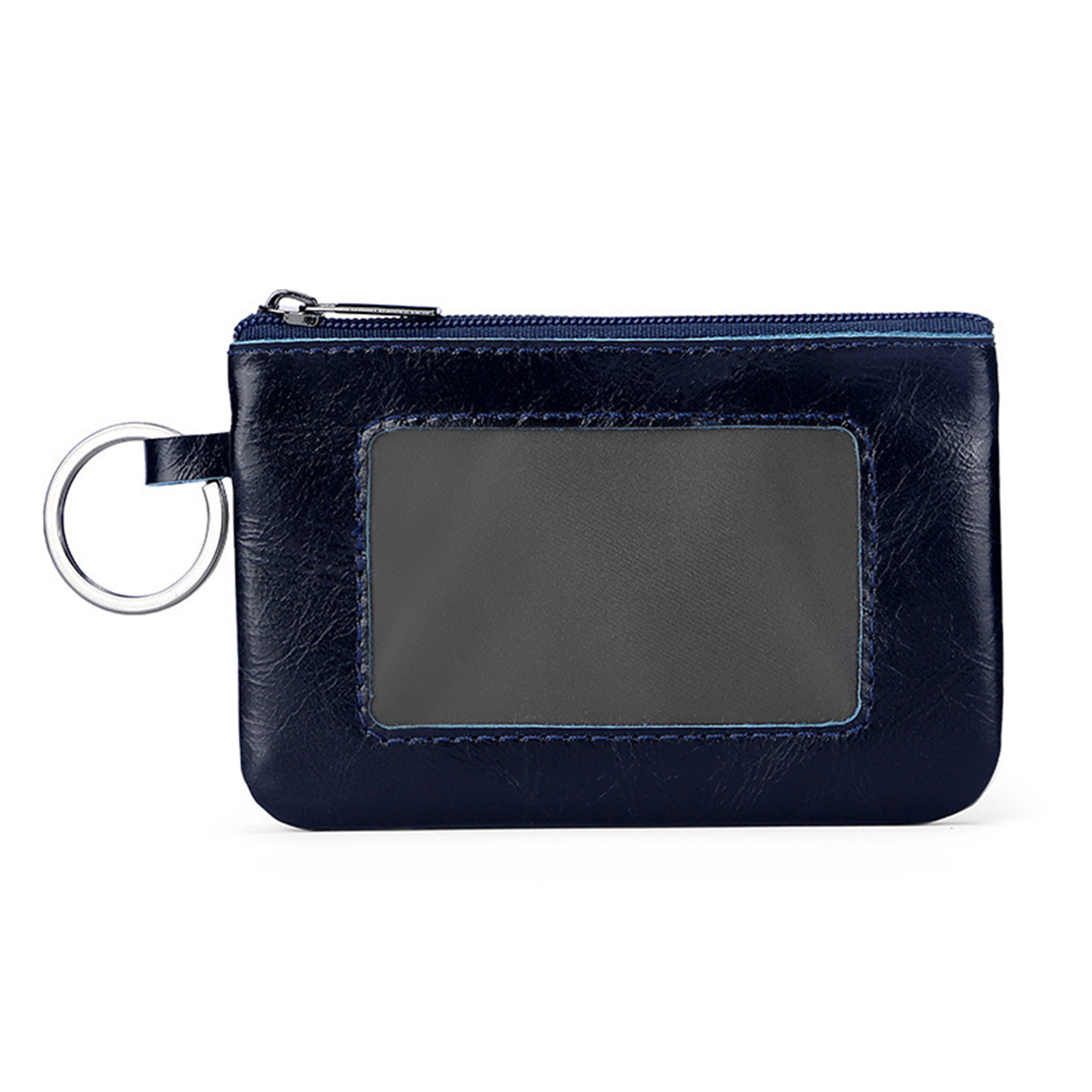 Genuine Leather Vintage multi-functional zippered coin purse 7