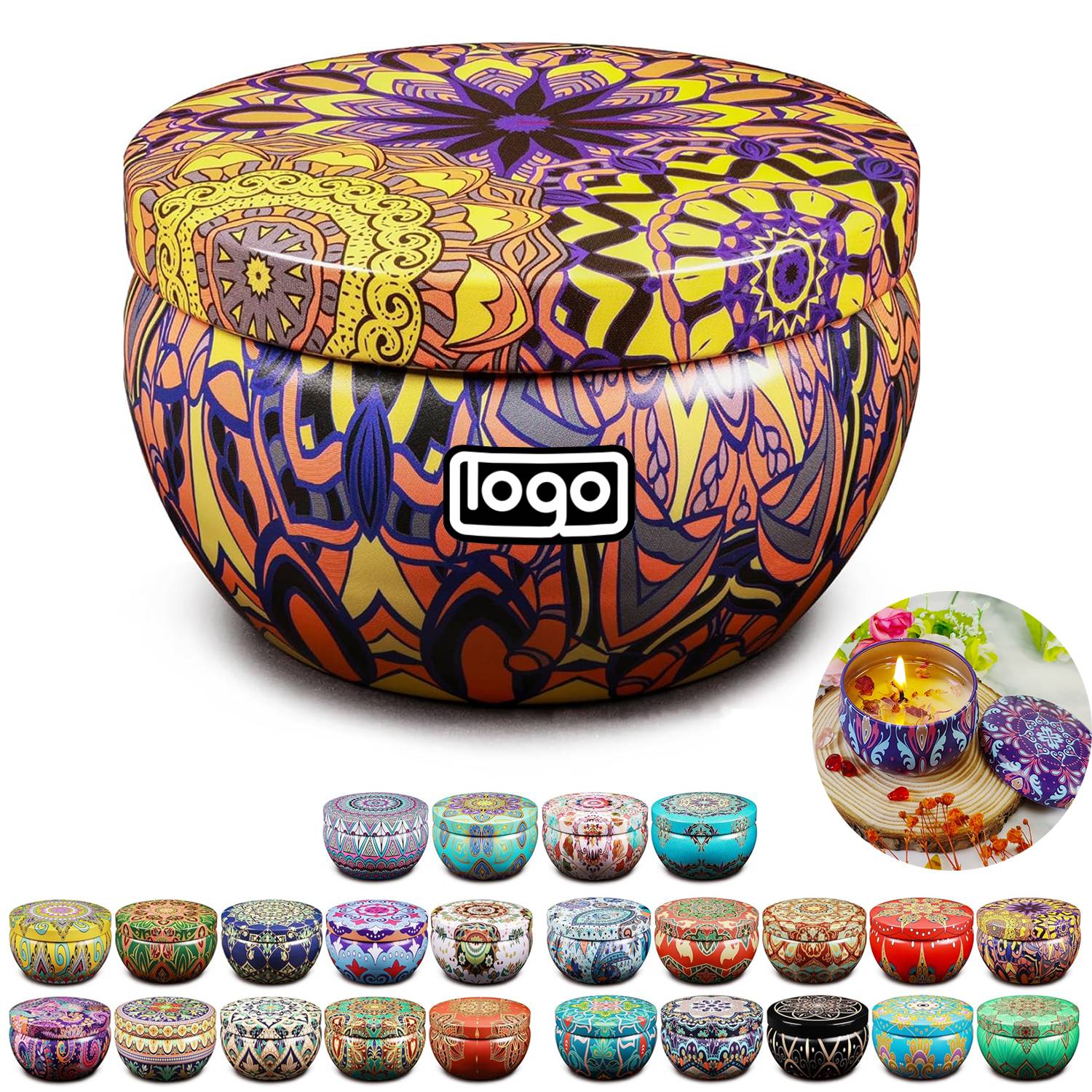 4oz Round Storage Tin Box 9