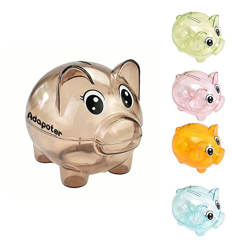 Plastic clear piggy bank 6