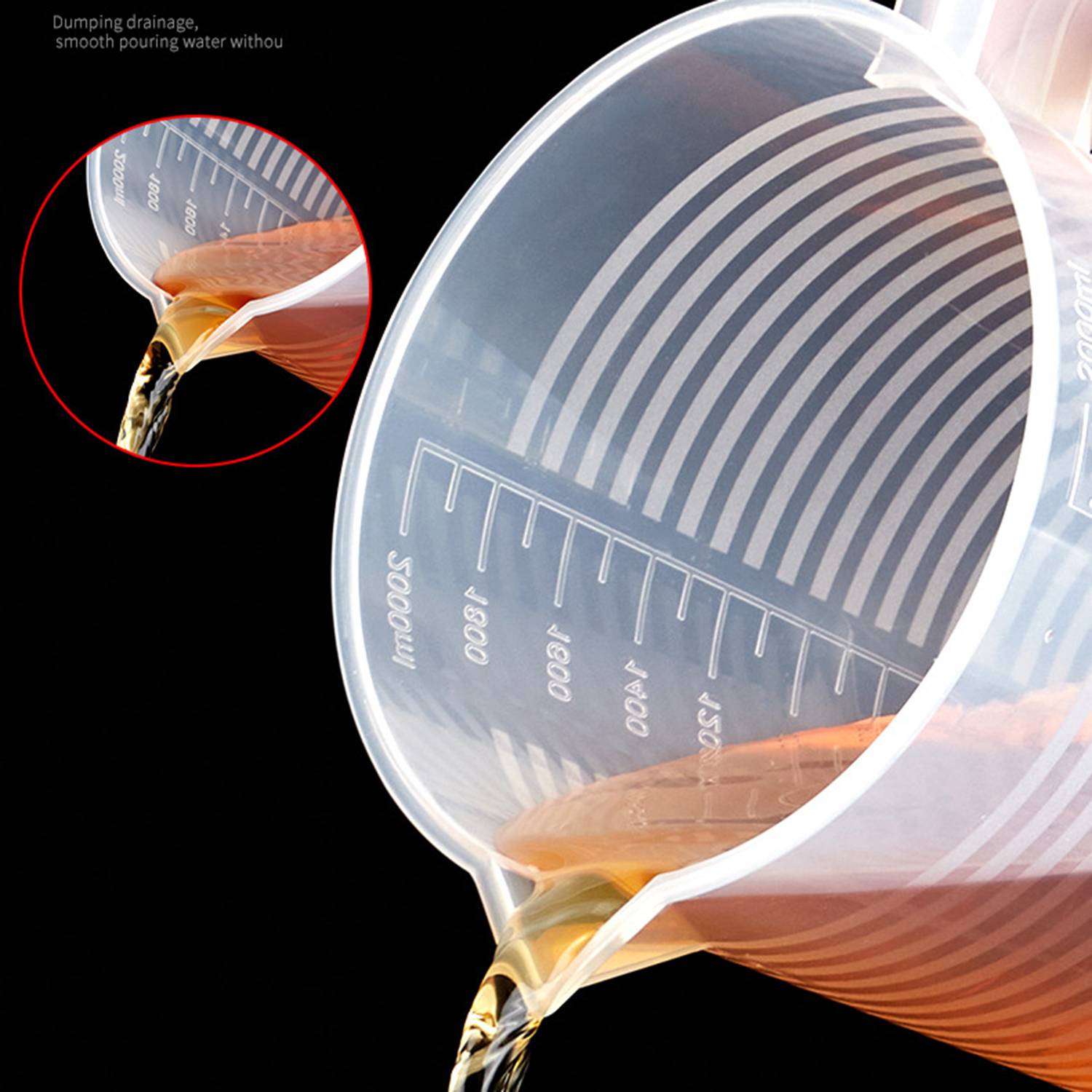 Transparent Plastic graduated measuring Jug of 500ml 6