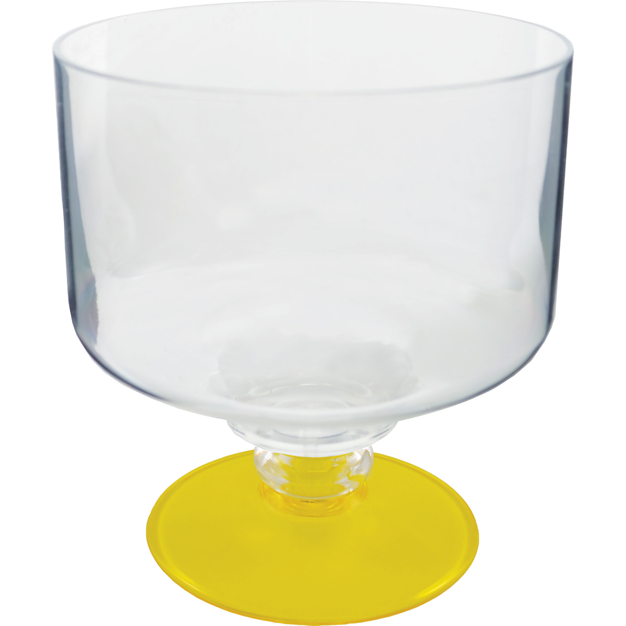 18oz Short Stem Plastic Margarita Glass with Your Choice of Base Color