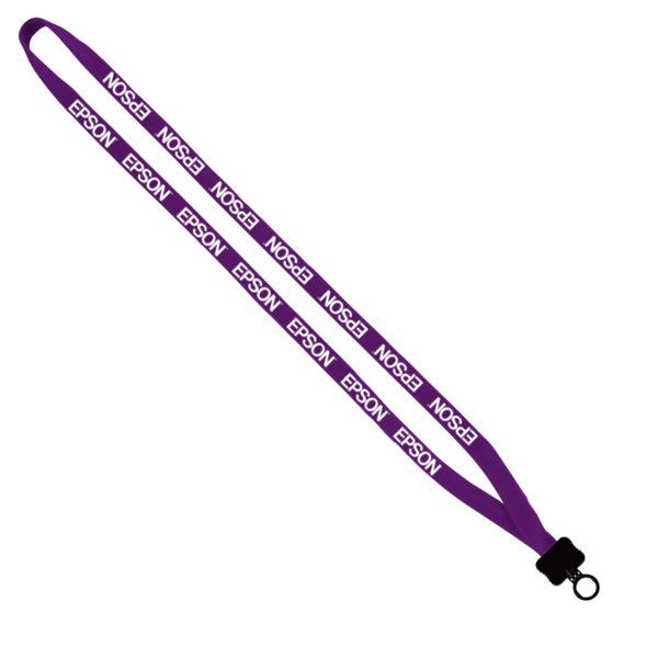 1/2" Cotton Lanyard with Plastic Clamshell & O-Ring 13