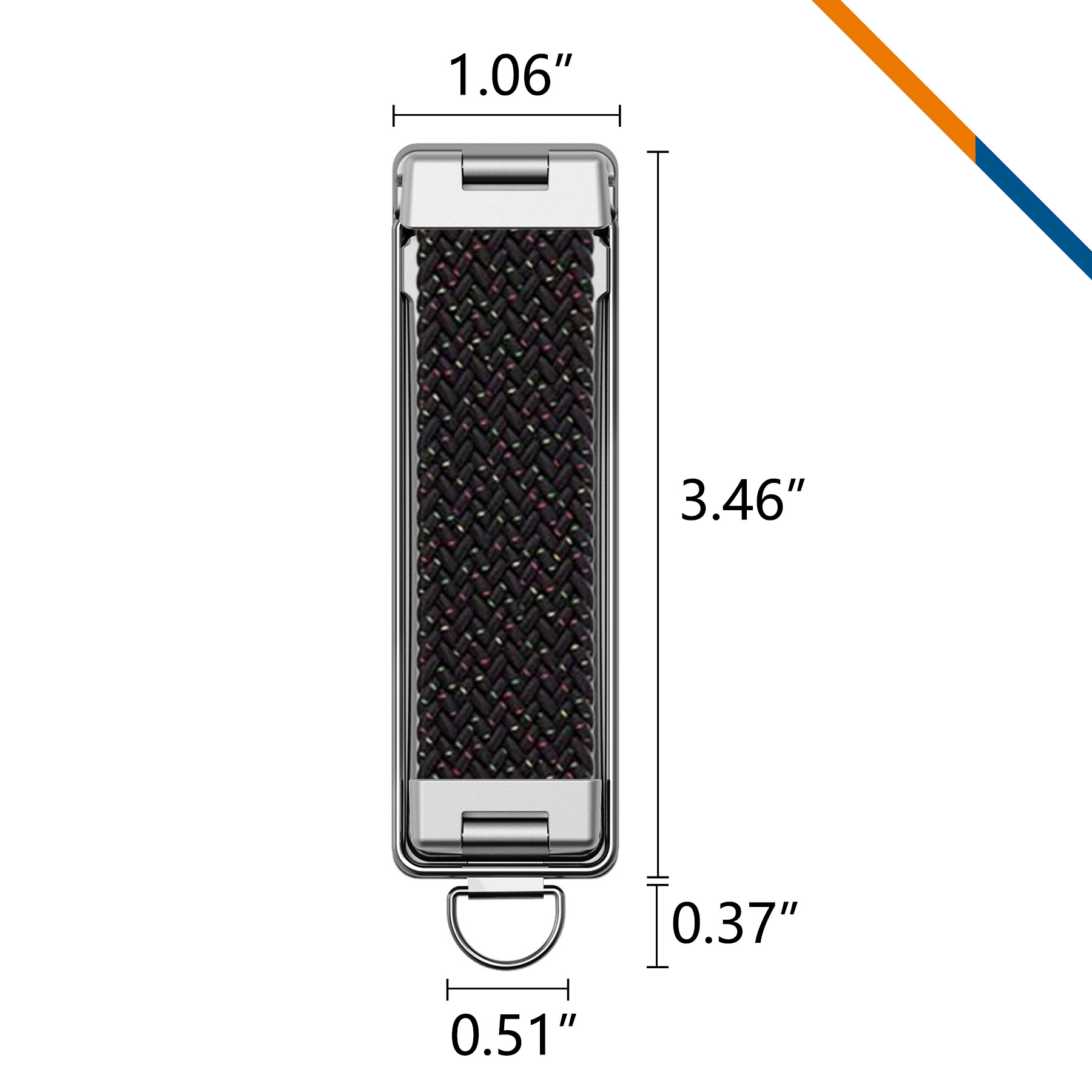 RingClip Nylon Braided Grip Foldable Phone Stand 6
