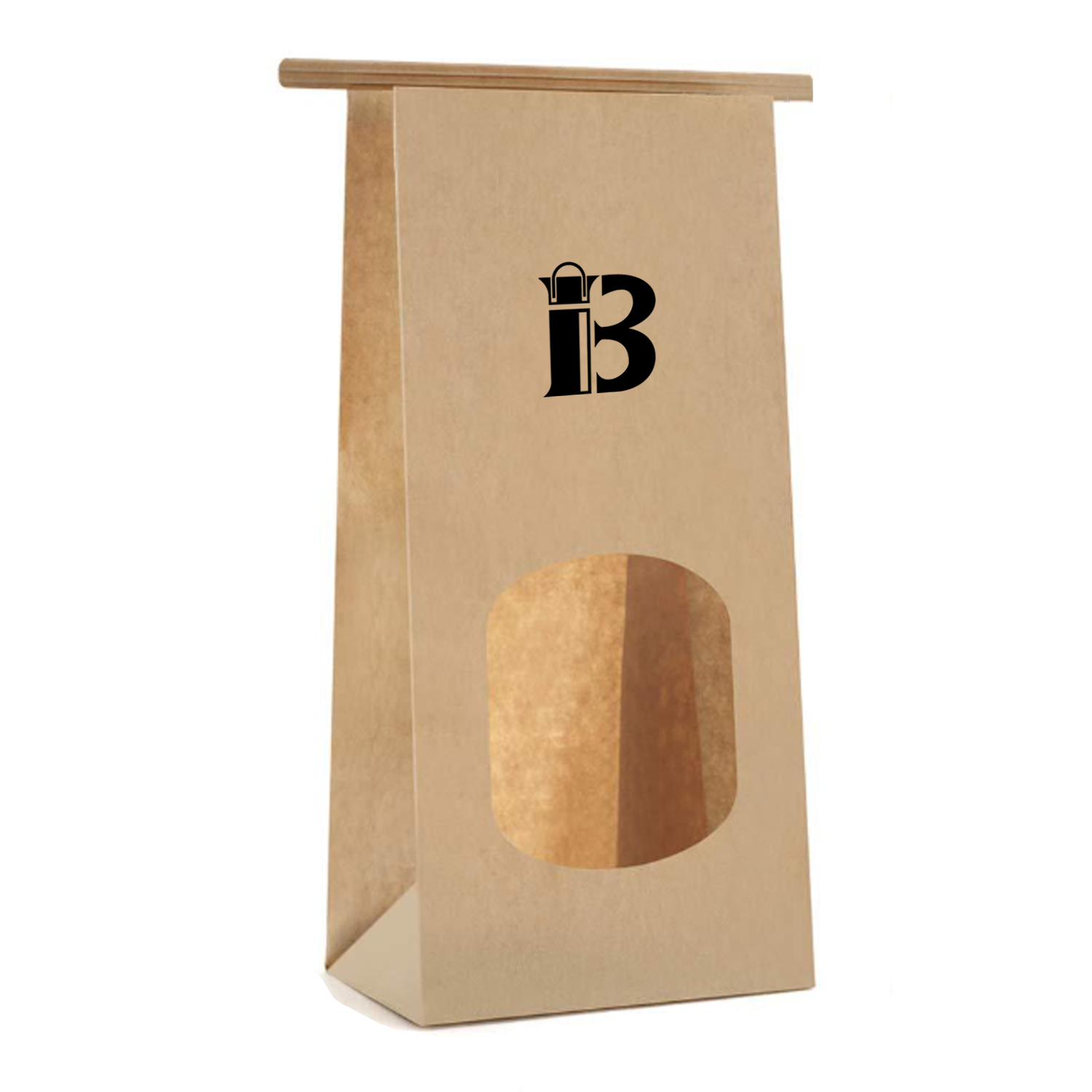 Window opening oil proof kraft paper food packaging bag