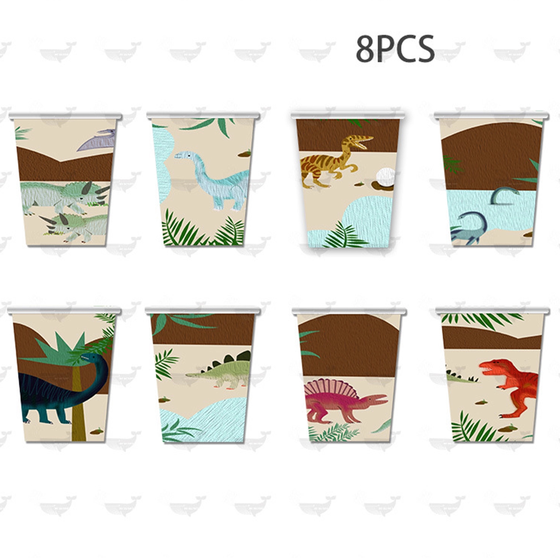 Dinosaur Party Supplies Set Serves 8 - Blue Paper Plates 5