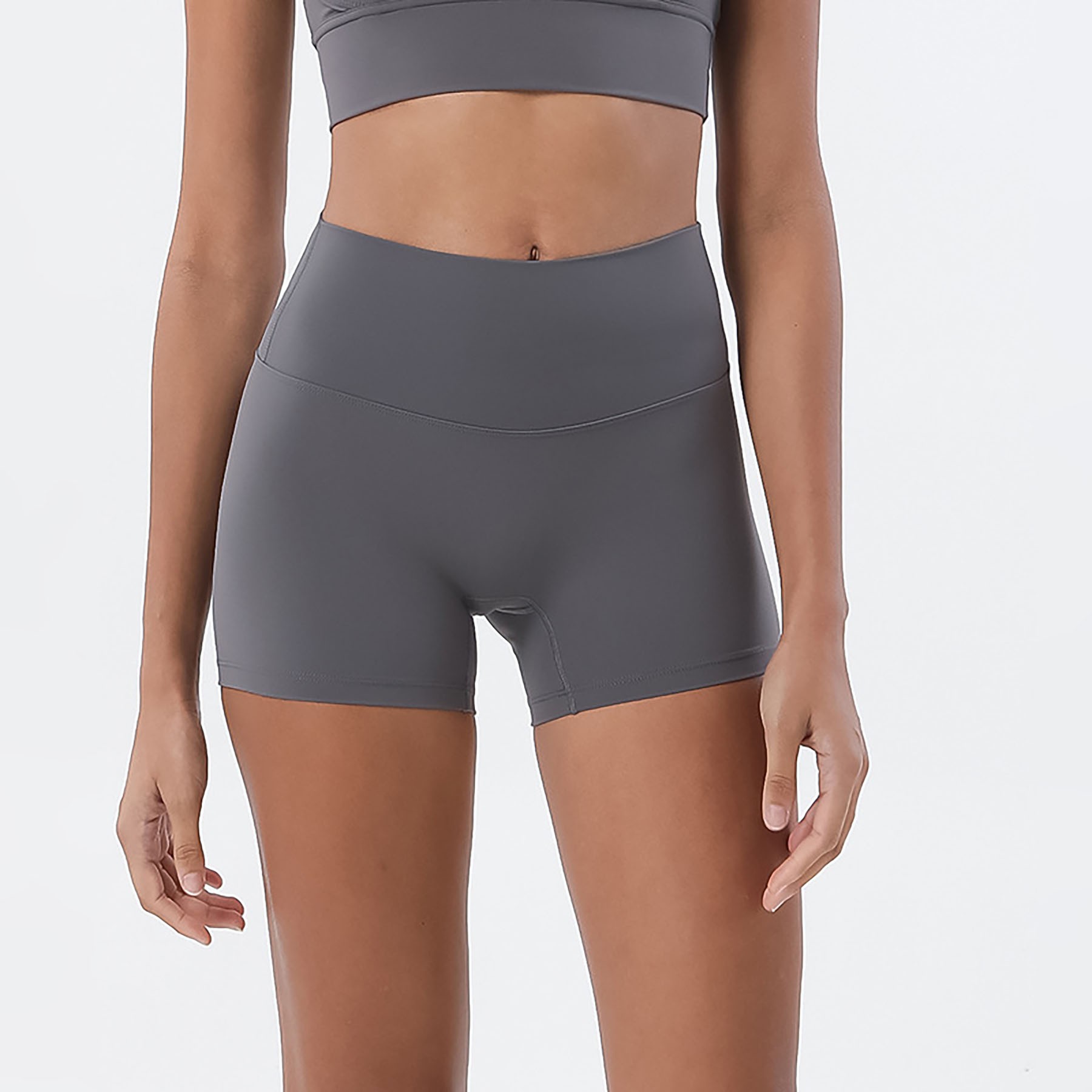 Women High Waisted Yoga Exercise Shorts 9