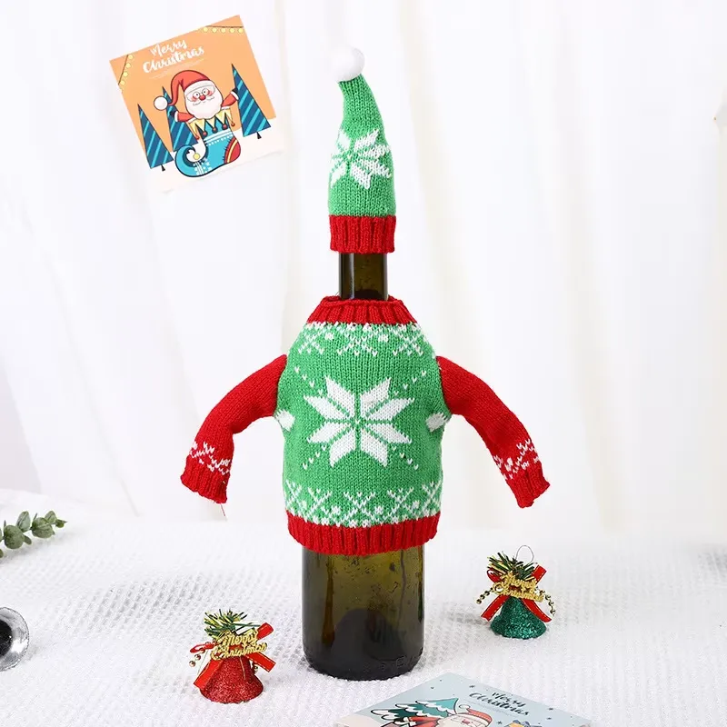 Christmas Wine Bottle Sweater Cover 10