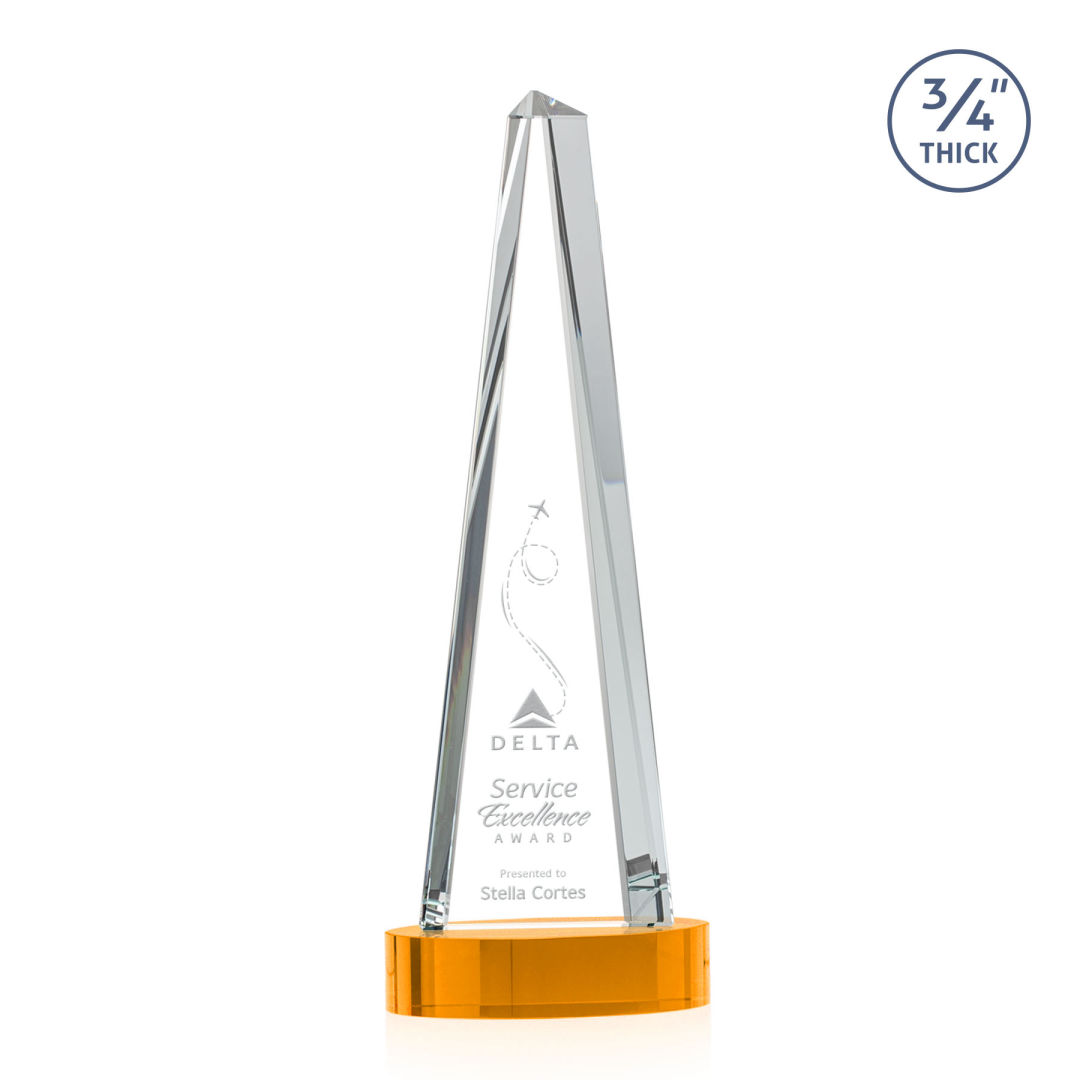 Majestic Tower Award on Alberton Base - Amber 15