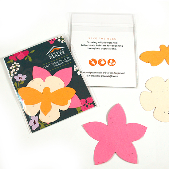 Double-Sided Wildflower Seed Paper Shape Packs 4