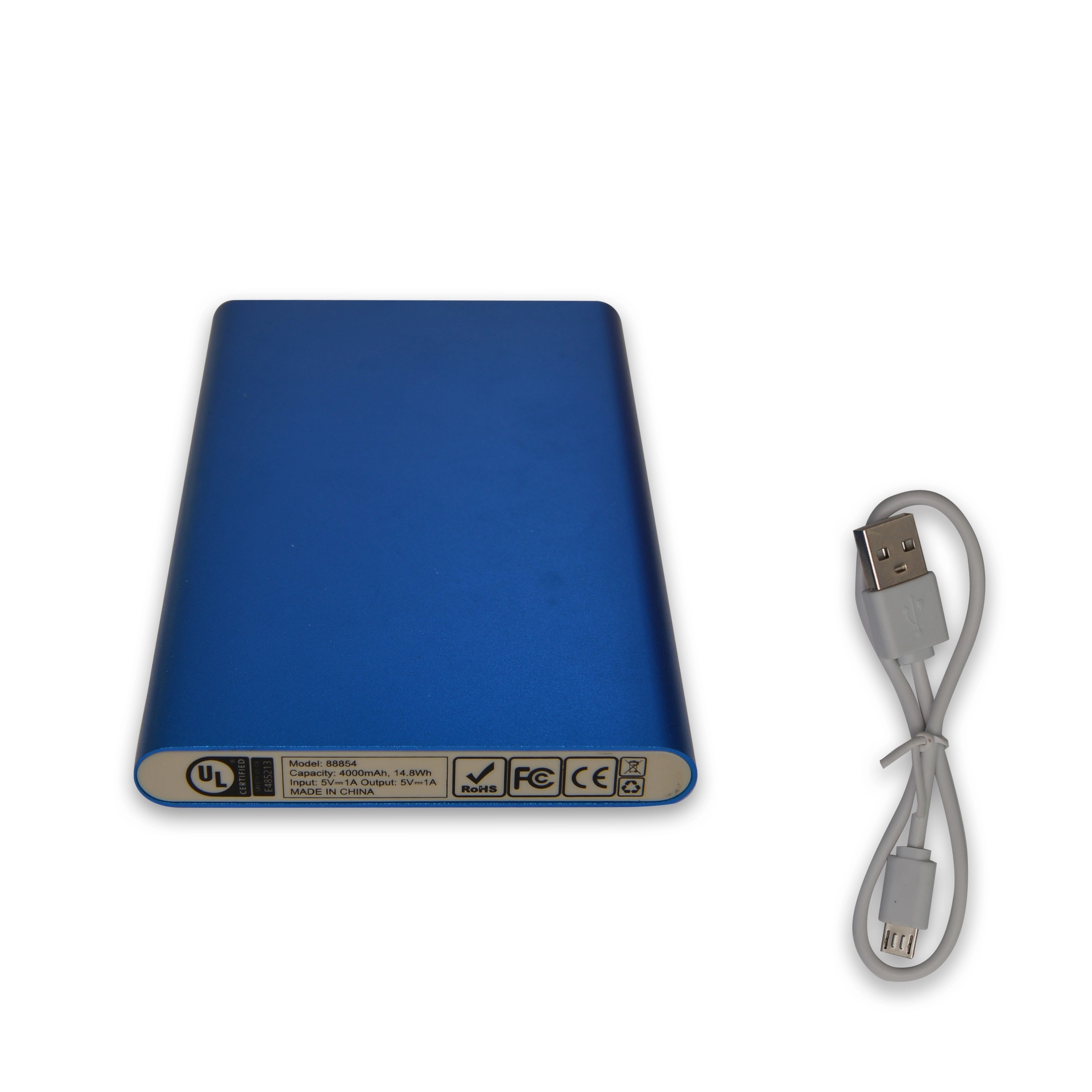 Aluminum 4,000 mAh Portable UL Certified Charger Power Bank 7