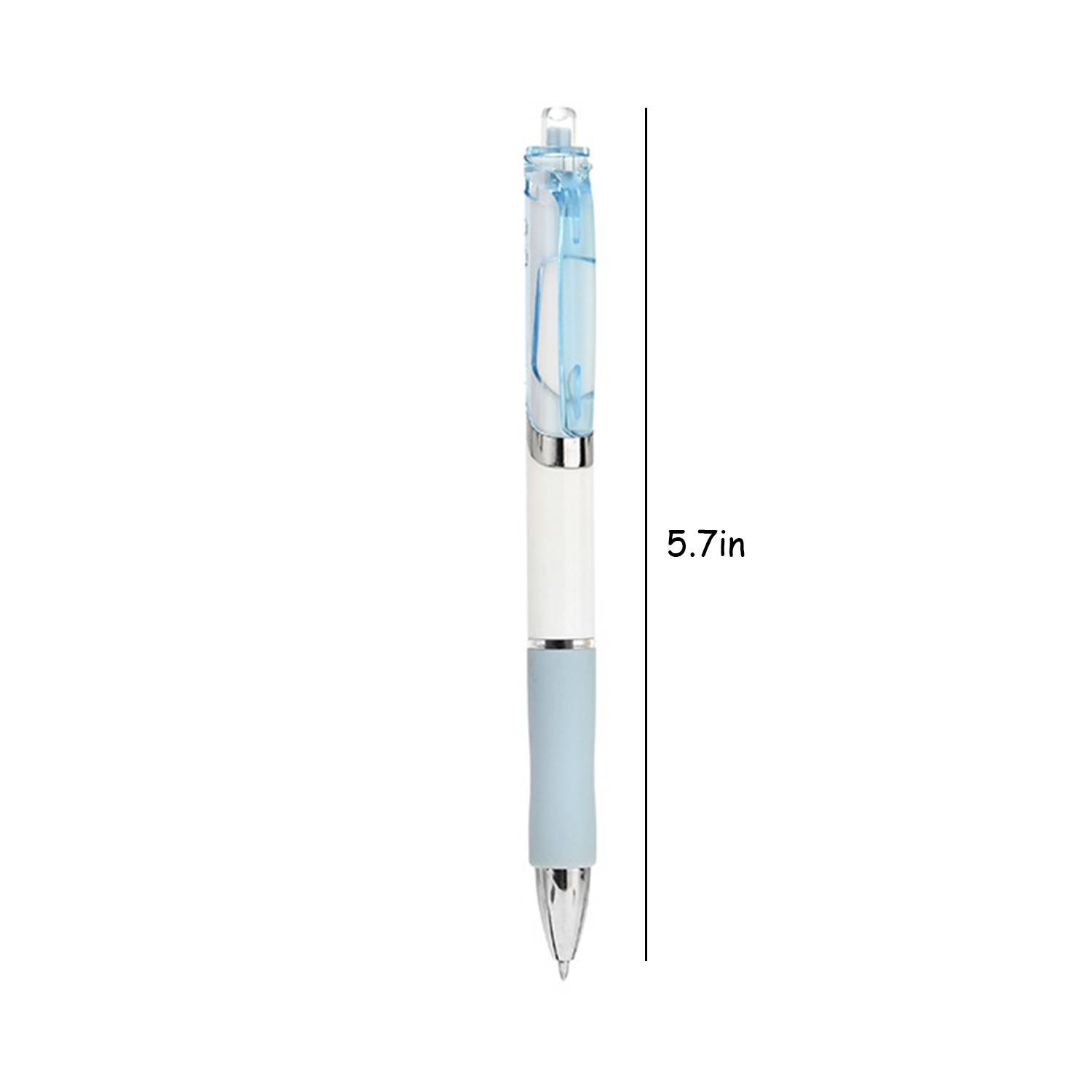 0.5mm Macaron Retractable Ballpoint Pen w/ Silicone Grip 12