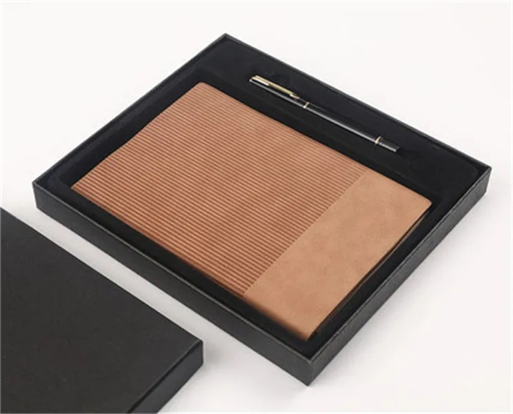 A5 luxury soft leather notebook Dorian paper printing logo 2