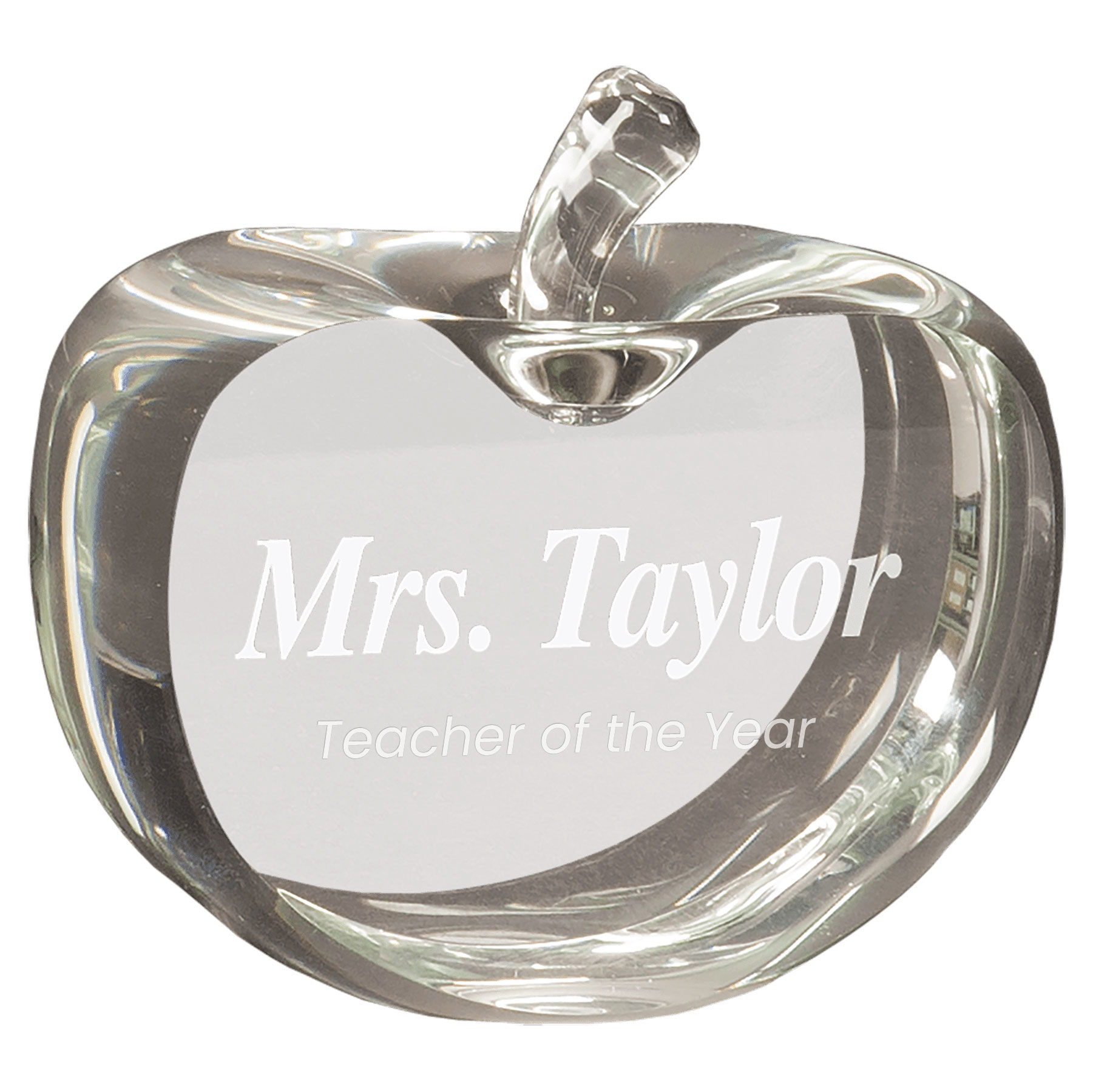 Crystal Apple with Flat Sides