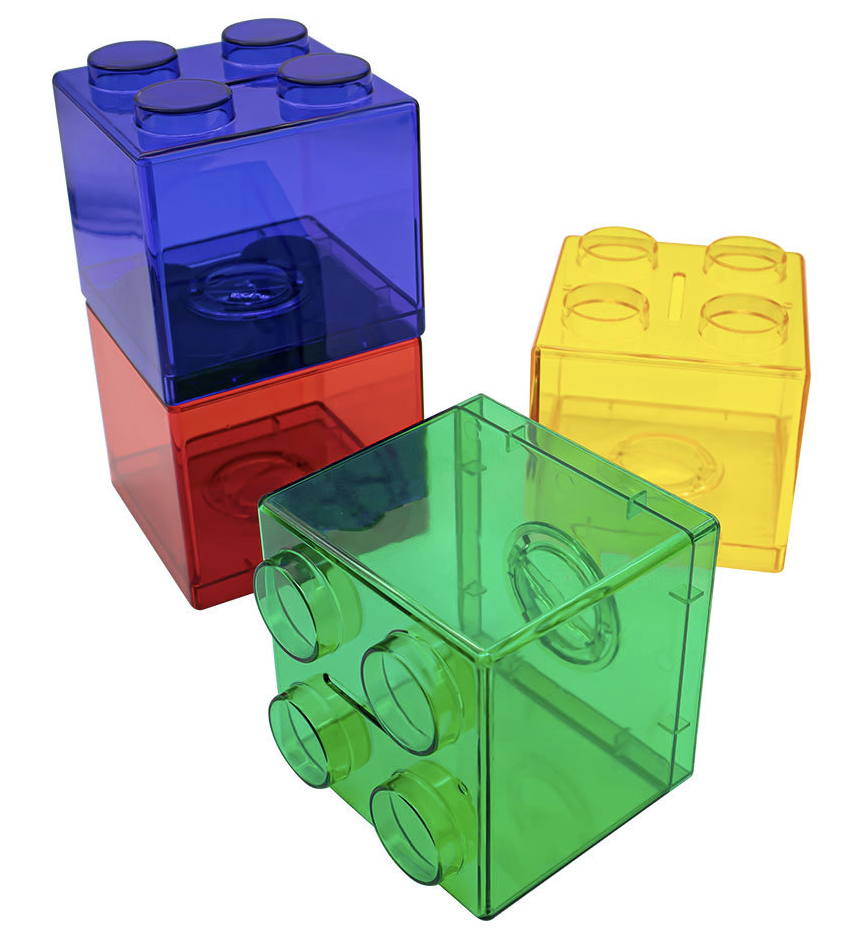 Translucent Stack Coin Bank/Lego Money or Savings Bank 5