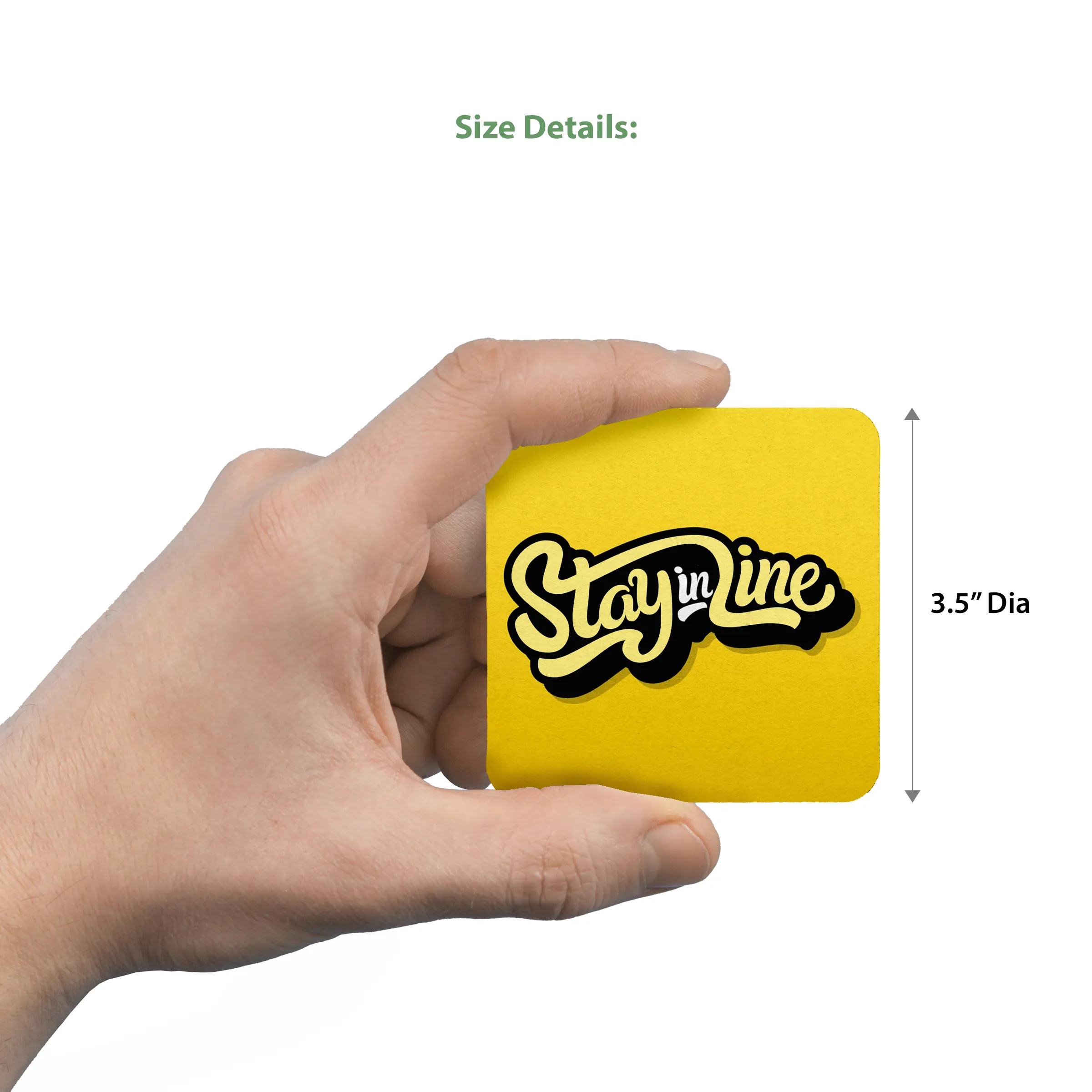 3.5" Square Pulpboard Coaster - 4 color print 5