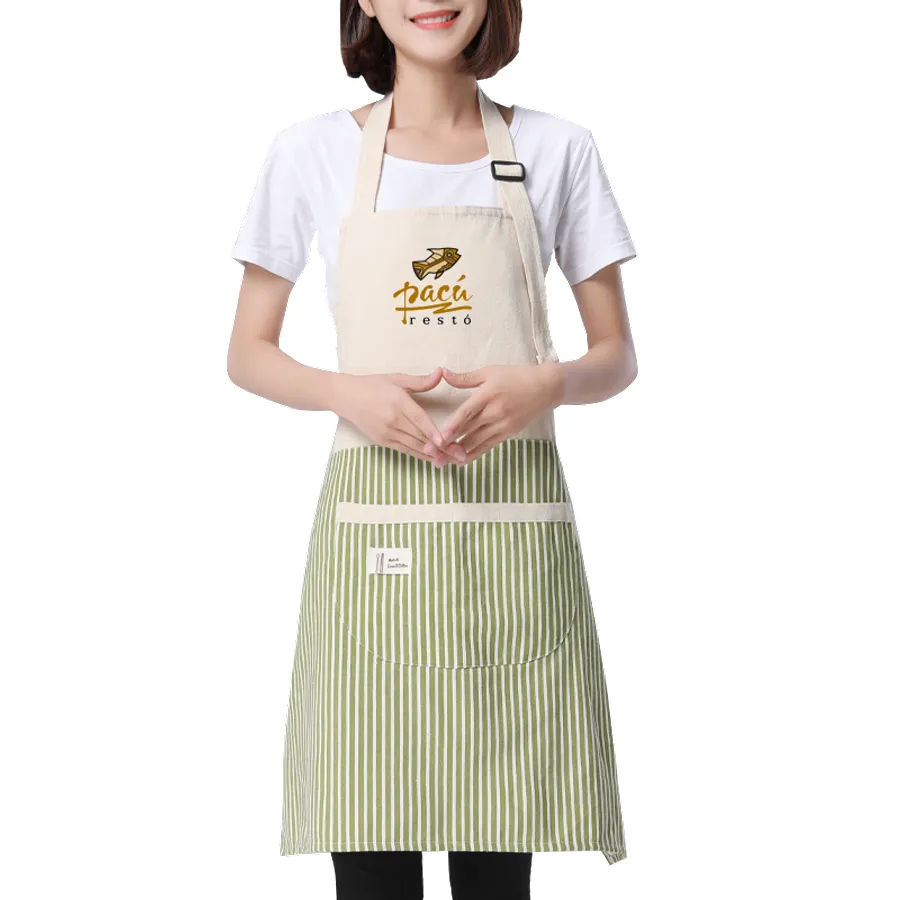 Apron with Happy Bear Patch 3