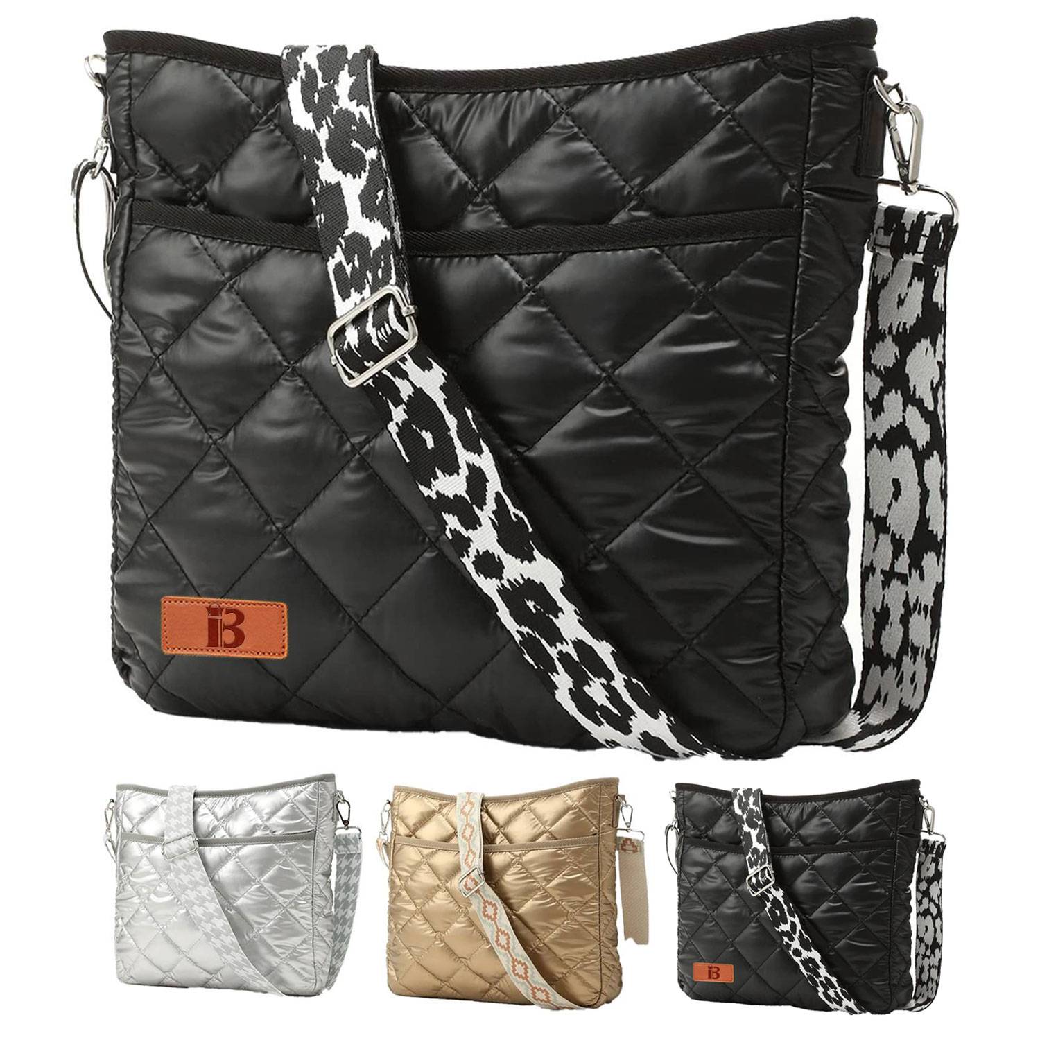 Lightweight Quilted Puffer Nylon Crossbody Bag 2