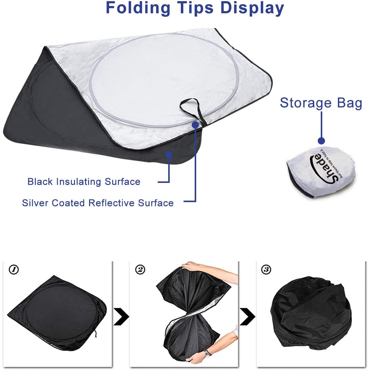 Universal Car Windshield to Keep Vehicle Cool--59"x27.5" 2