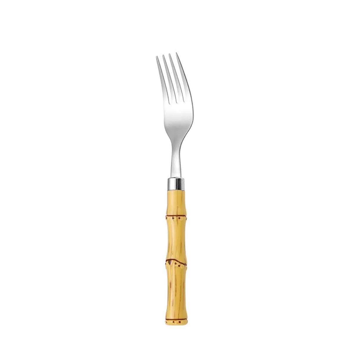 4 Piece Bamboo Stainless Steel Cutlery Gold Flatware Sets 13