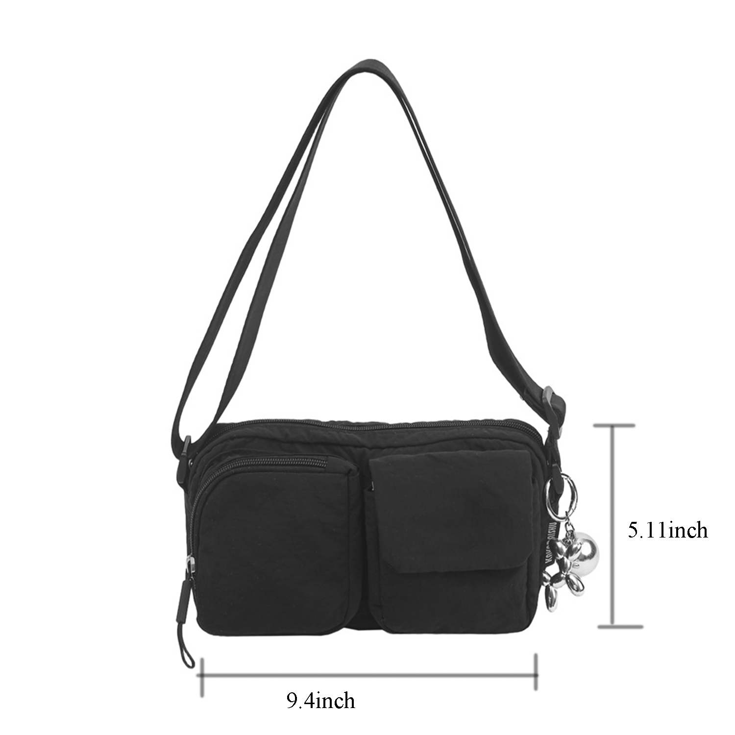 Lightweight Nylon Water-Resistant Crossbody Sling Bag 9