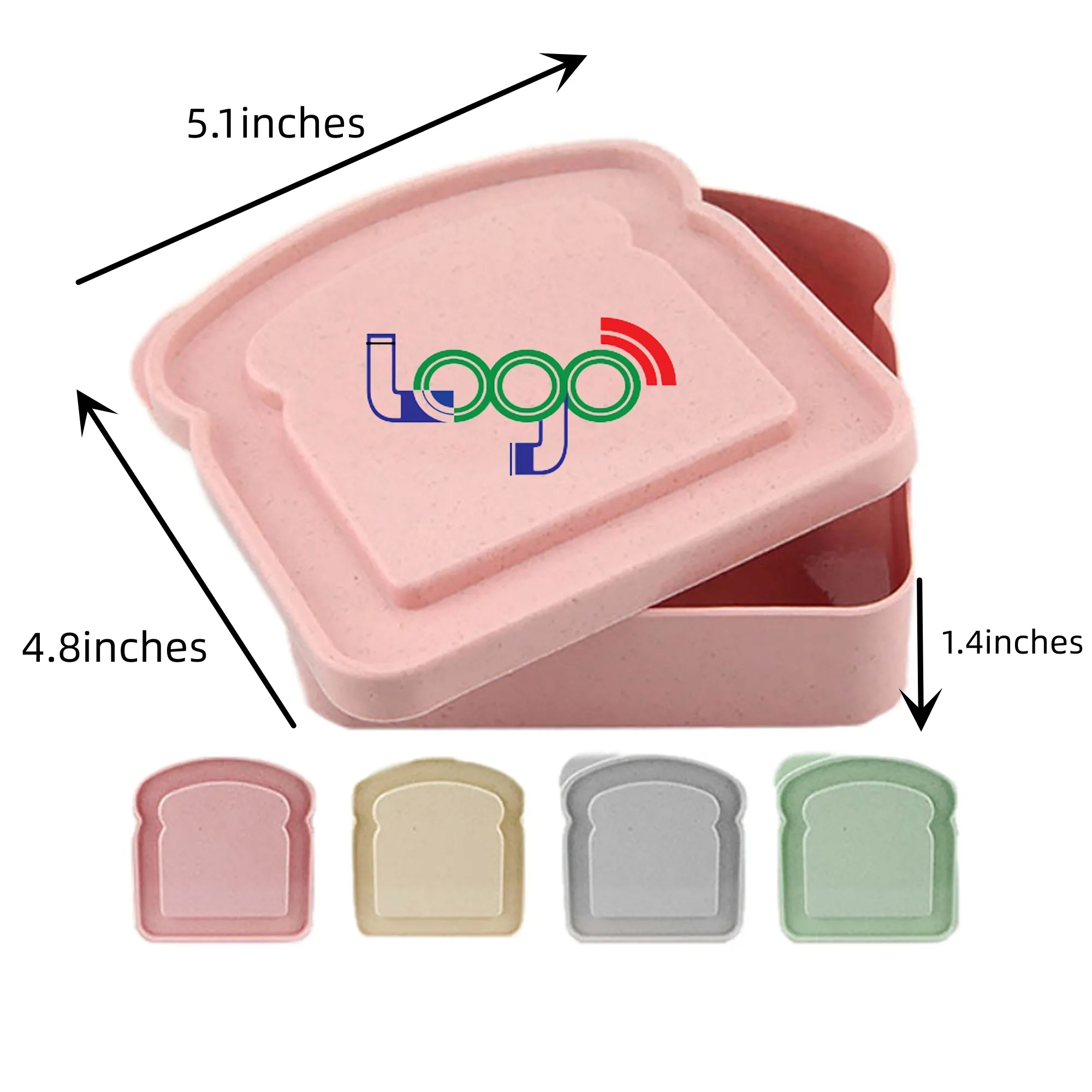Sandwich Containers Lunch Boxes BPA Free for Kids Adults 5