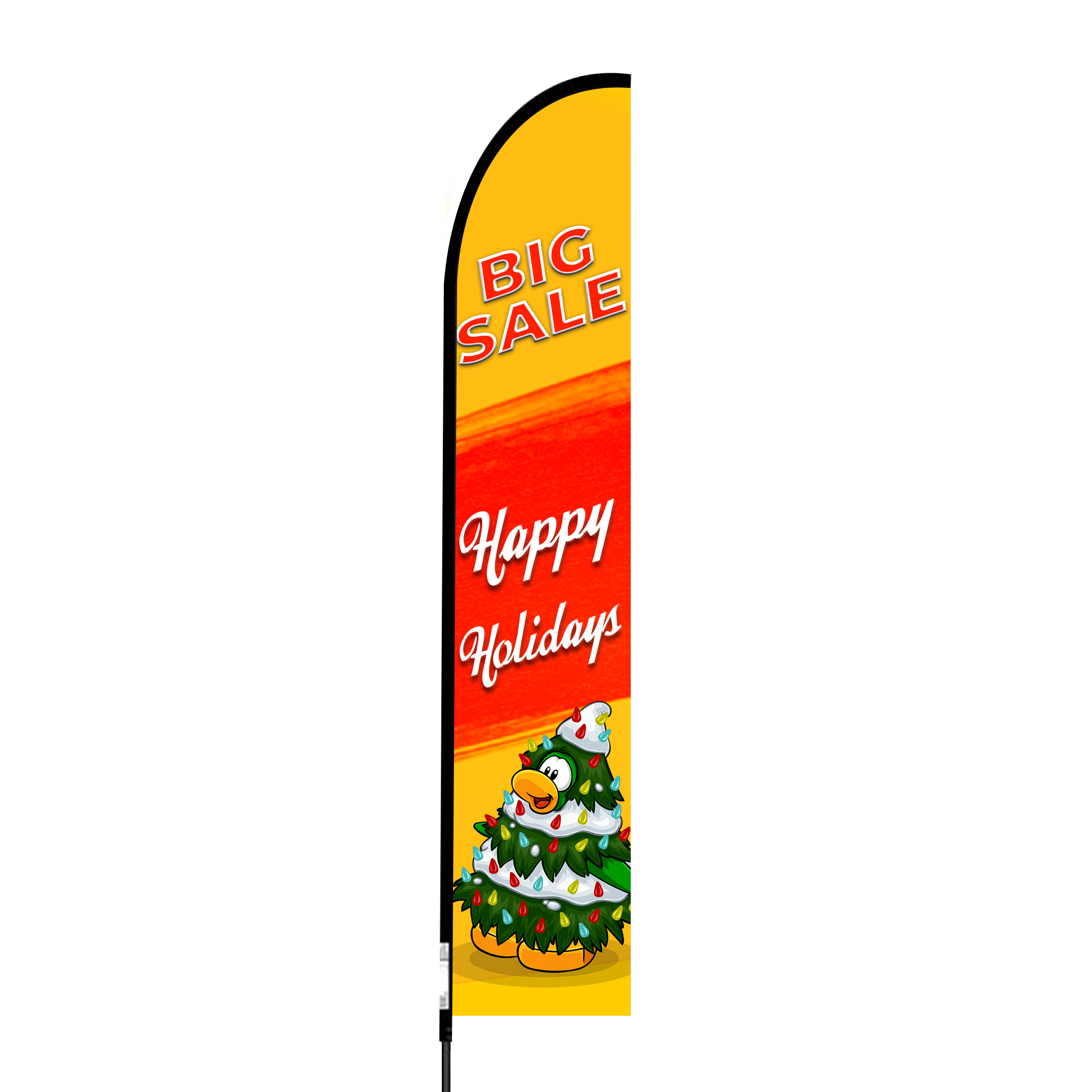 Happy Holidays Big Sale Flag Kit 15' Feet Feather Flag Sign Outdoor Banner custom feather flag 2