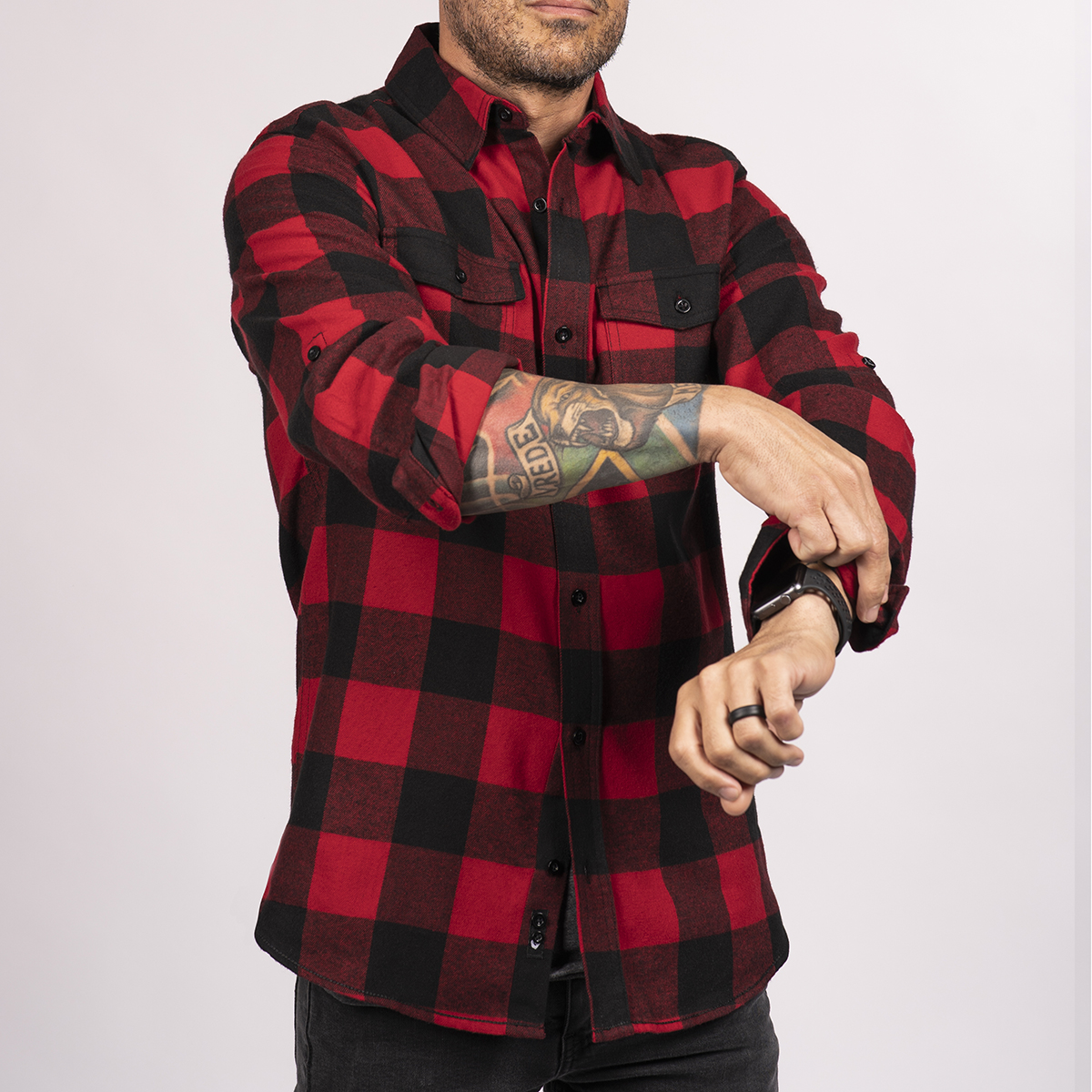 Burnside Men's Plaid Flannel Shirt 7