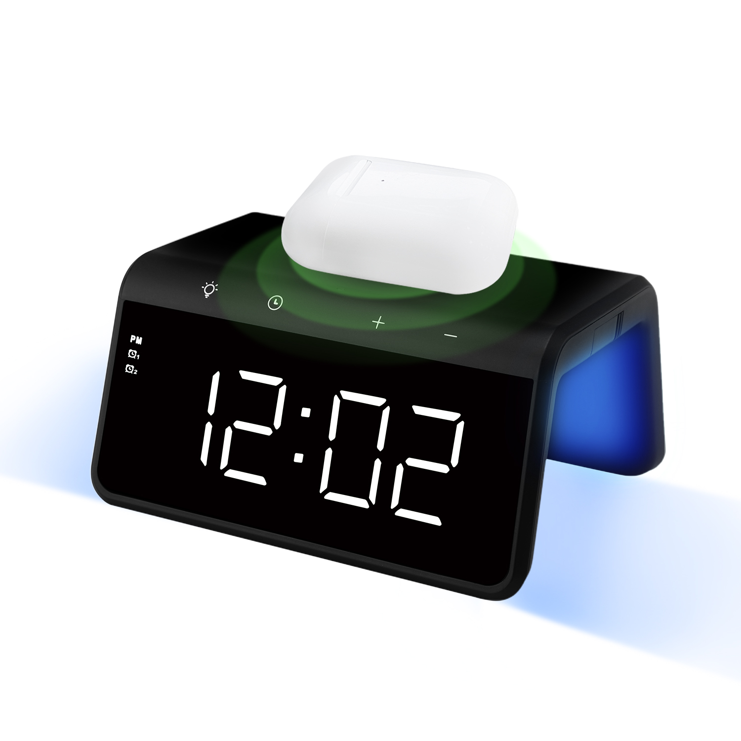 Digital Alarm Clock With Qi Certified 10W Wireless Charger A 2