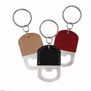 Leatherette Bottle Opener Key Ring 3