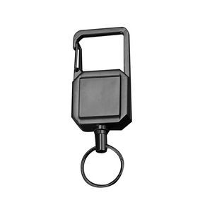 Sleek Metal Square Keychain With Durable Steel Wire Rope 23