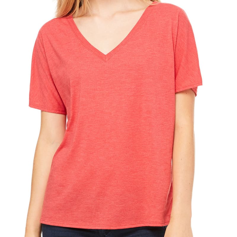 Bella Ladies Slouchy V-Neck T-Shirt 2